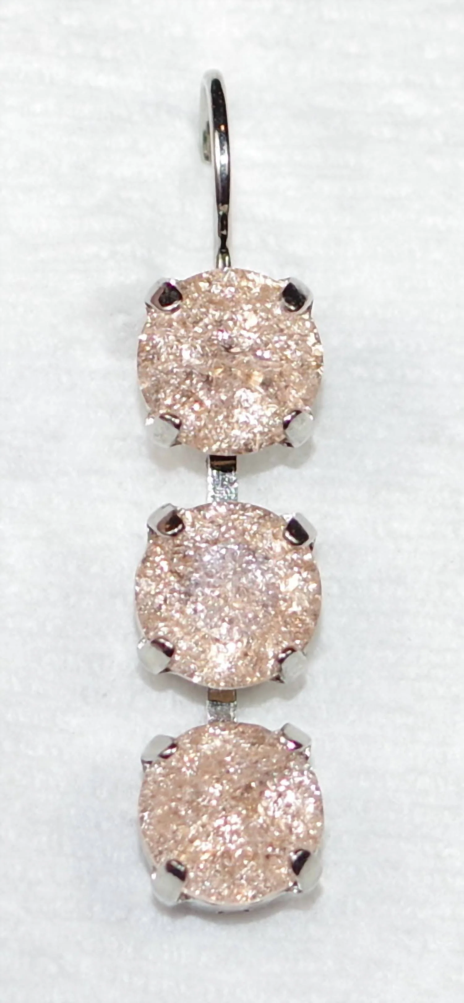 Women's Ice Stone Earrings In Silver/ Champagne - Image 2
