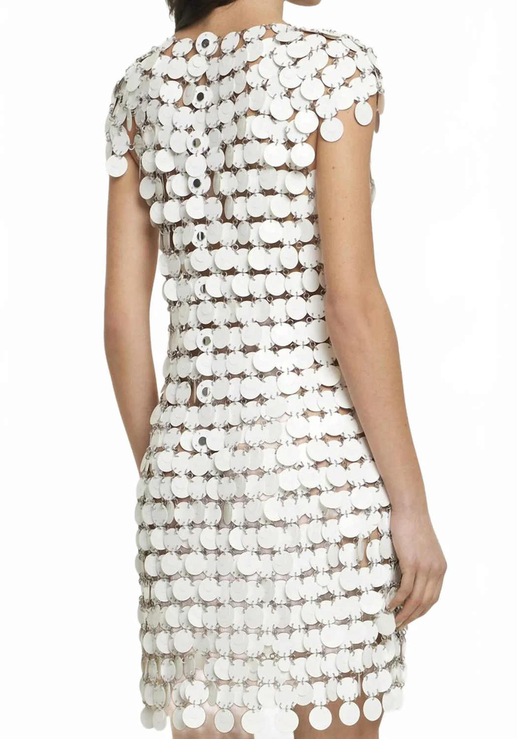 Women's Iconic Sparkle Discs Dress In White - Image 2