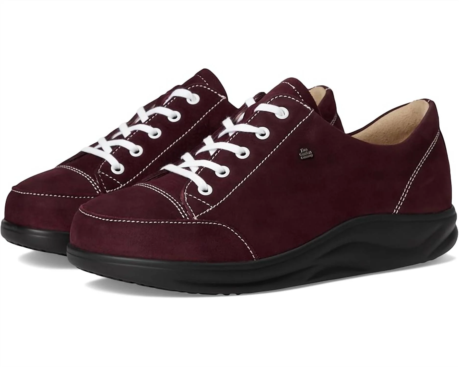 Women's Ikebukuro Lace Up Leather Sneaker In Wine Nomad