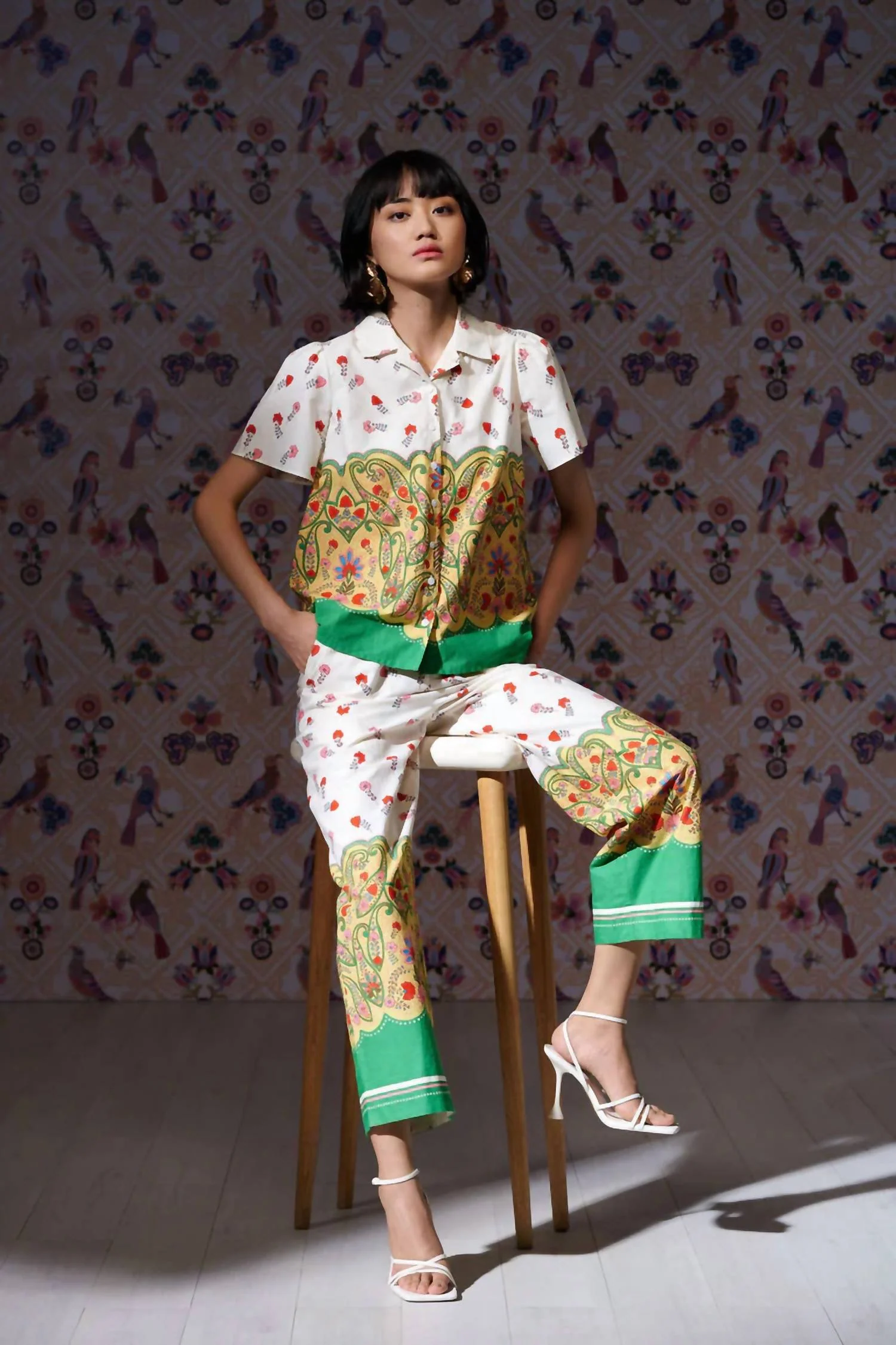 Women's Iona Shirt In Paisley Ming - Image 2