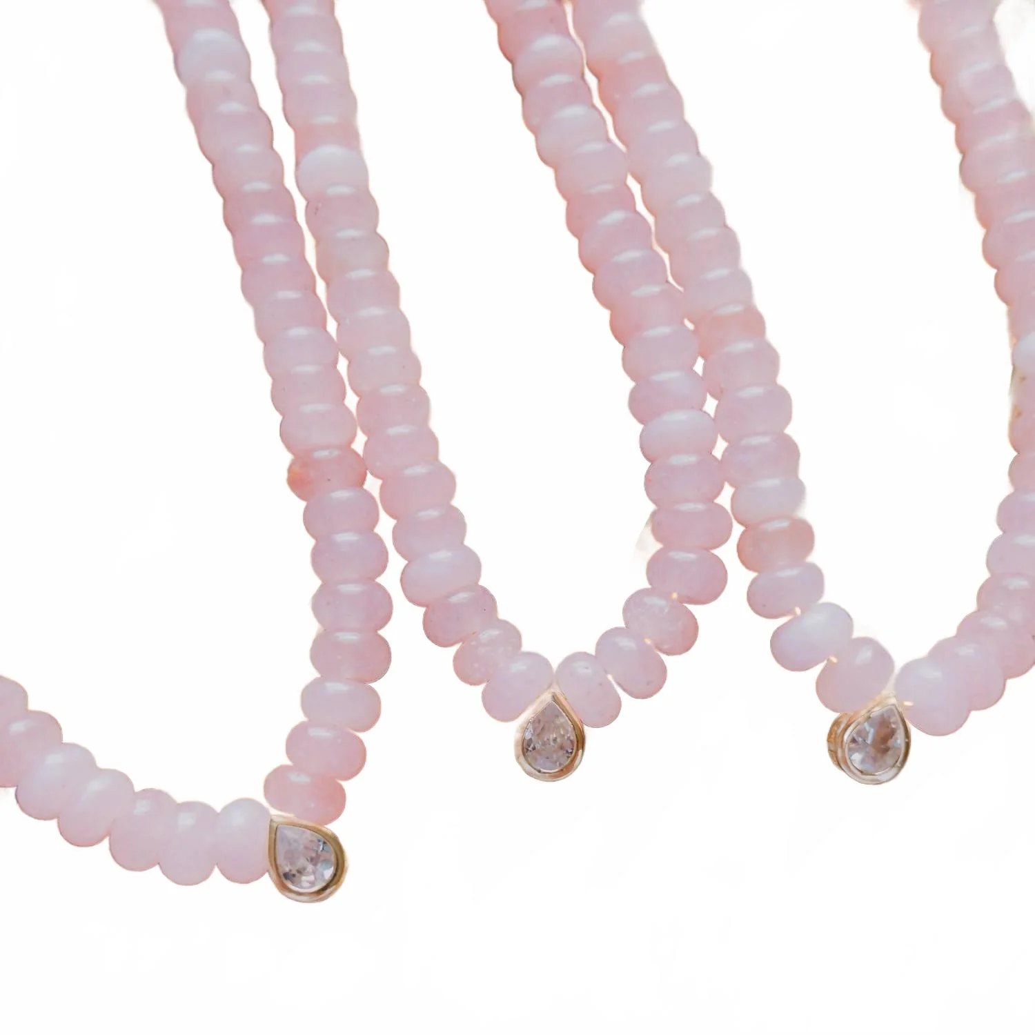 Women's Islamorada Teardrop Beaded Necklace In Pink - Image 2