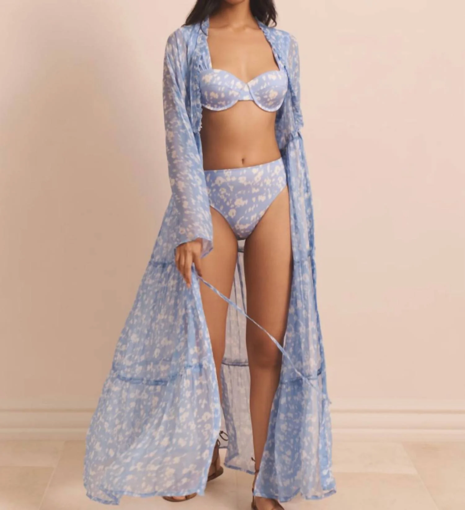 Women's Iza Bikini Bottom In Vista Fleur - Image 2