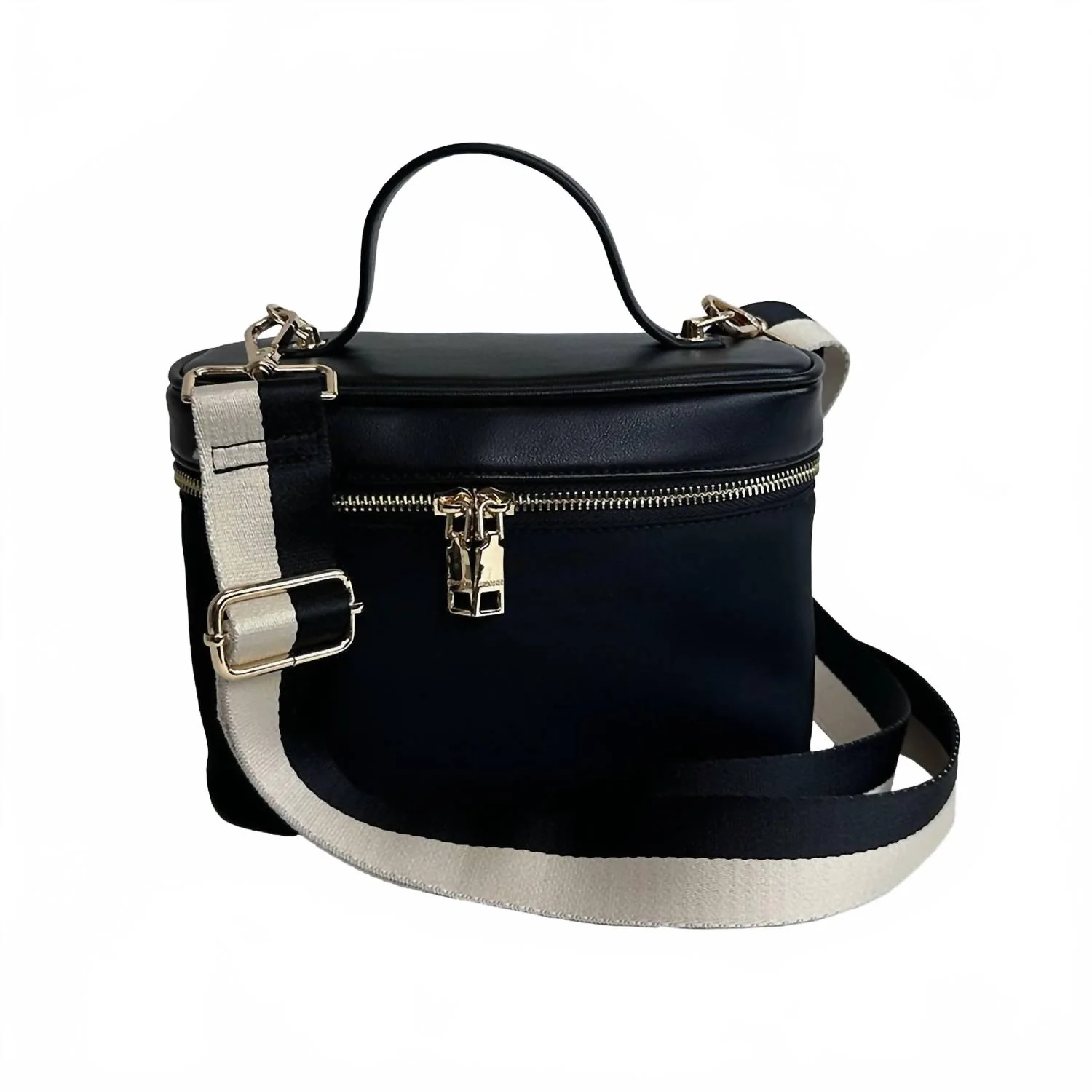 Women's Jenna Nylon & Vegan Top Handle Crossbody Bag In Black