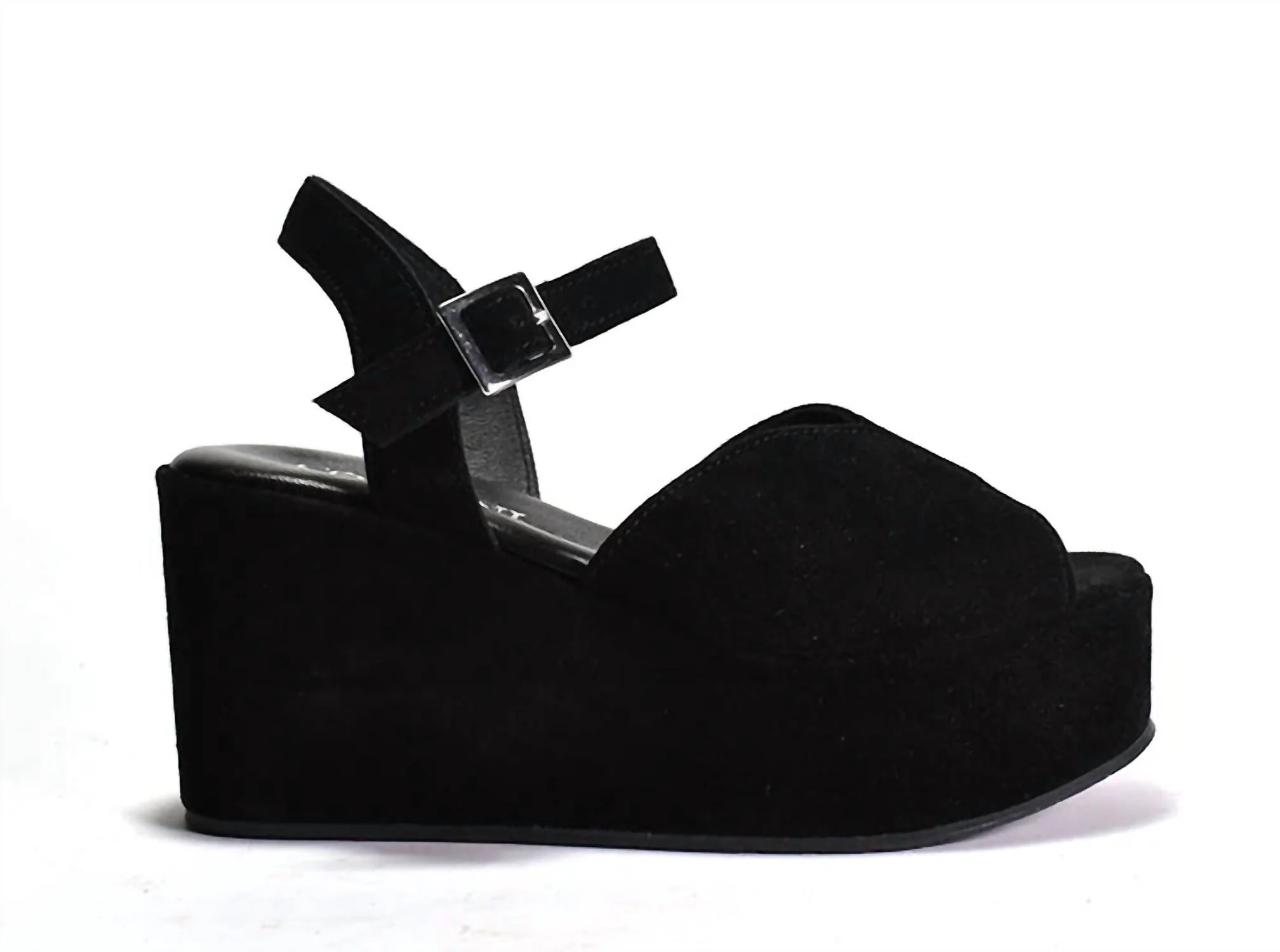 Women's Jenna Suede Wrapped Wedge In Black