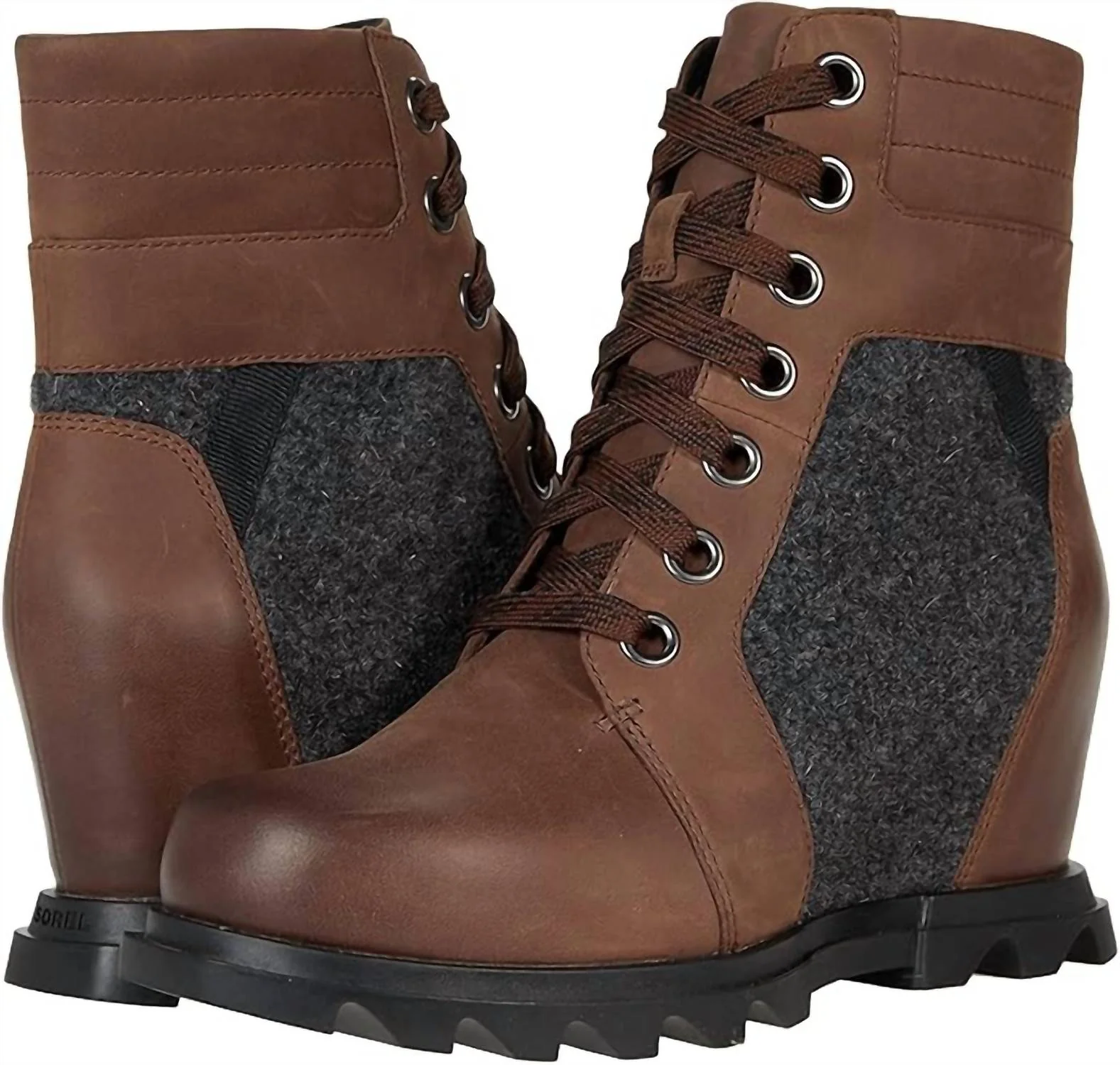 Women's Joan Of Artic Wedge Boot In Brown/black