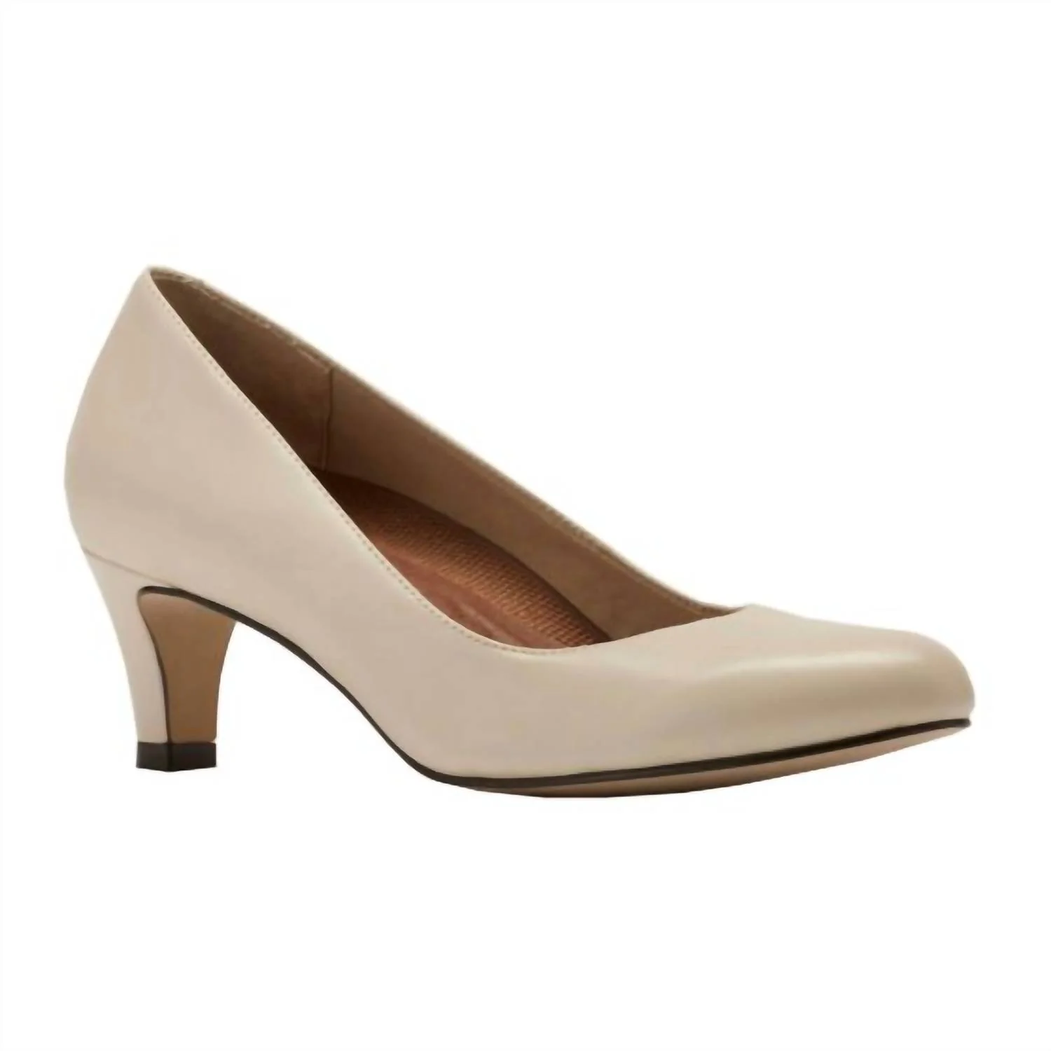Women's Joy Leather Pump In Bone