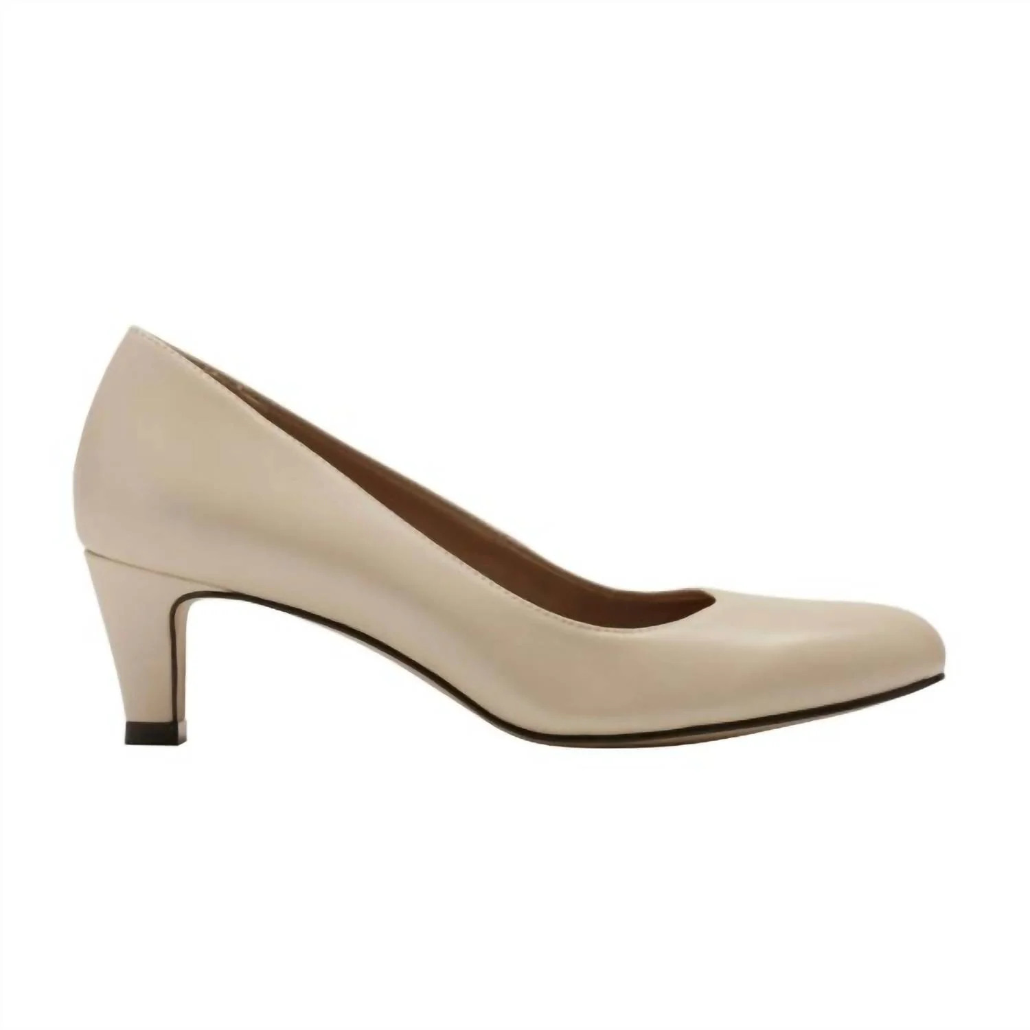 Women's Joy Leather Pump In Bone - Image 2