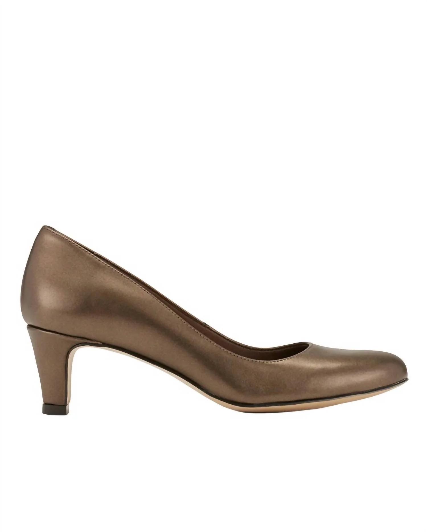 Women's Joy Leather Pump In Bronze