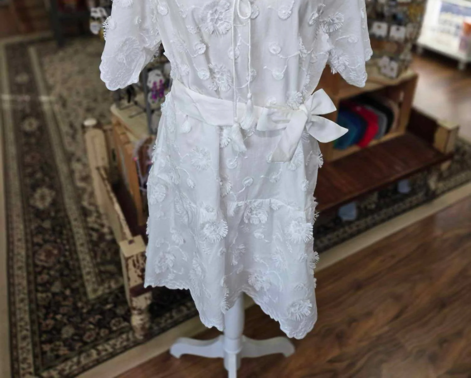 Women's Just Tell Me V Neck Mini Dress In White