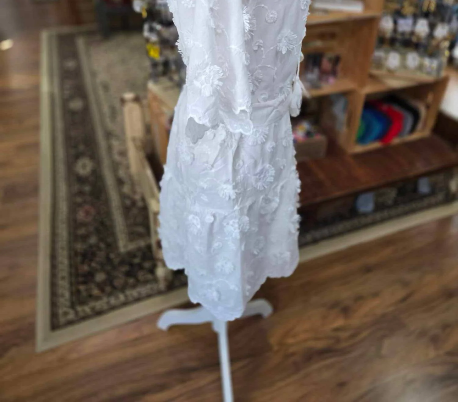 Women's Just Tell Me V Neck Mini Dress In White - Image 2