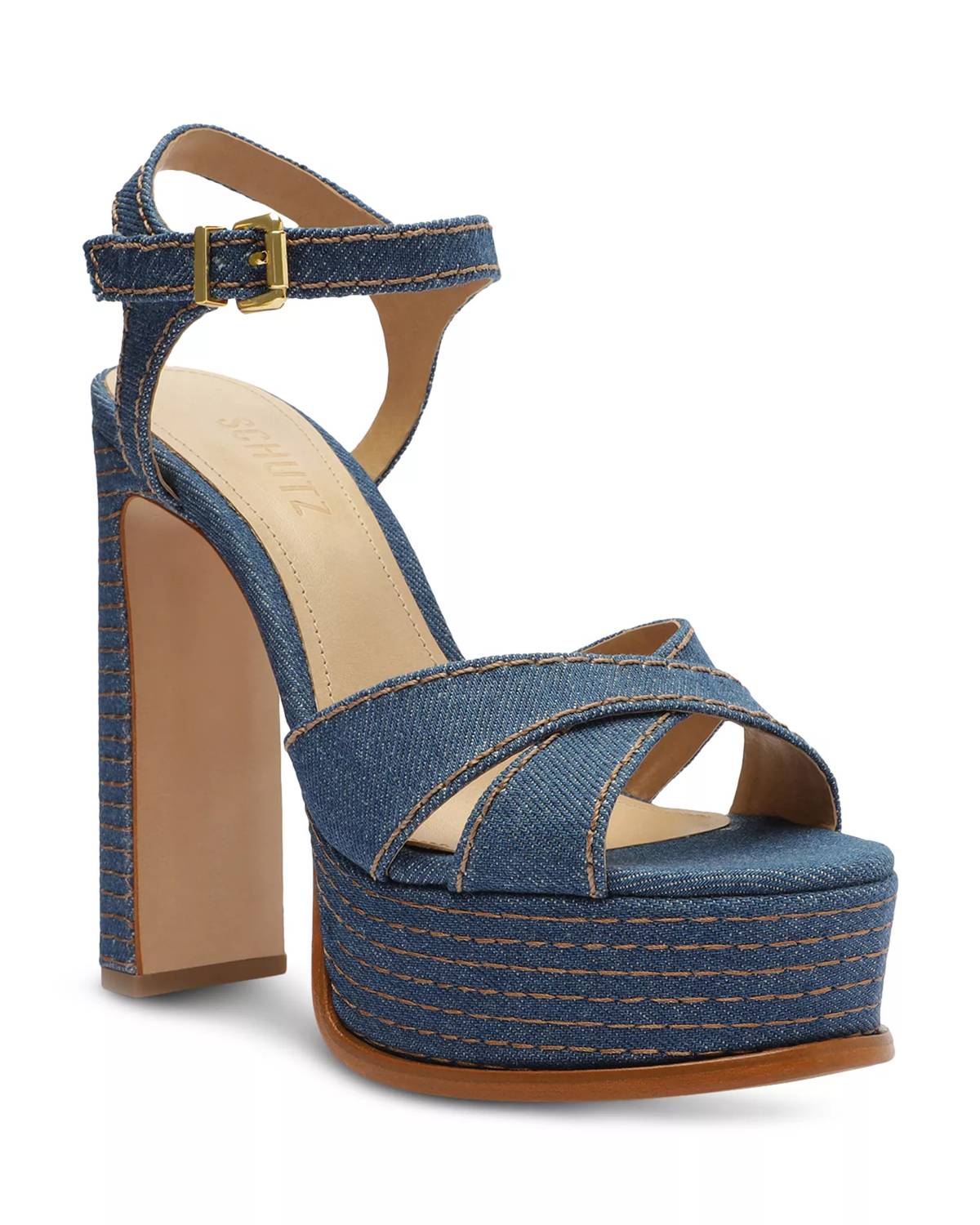 Women's Keefa Sandal In Blue Denim - Image 2