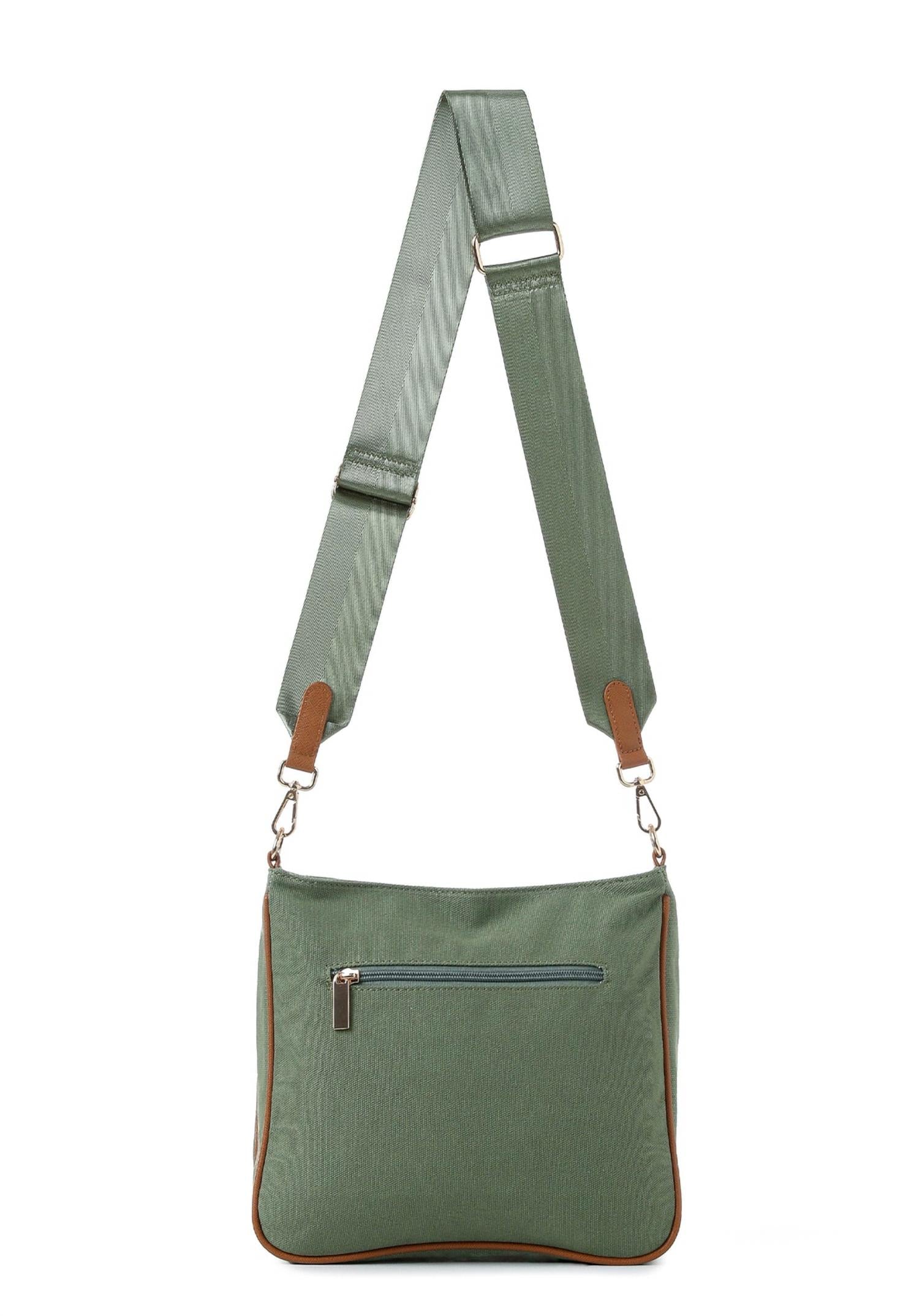 Women's Kelly Crossbody Bag In Army/saddle - Image 2