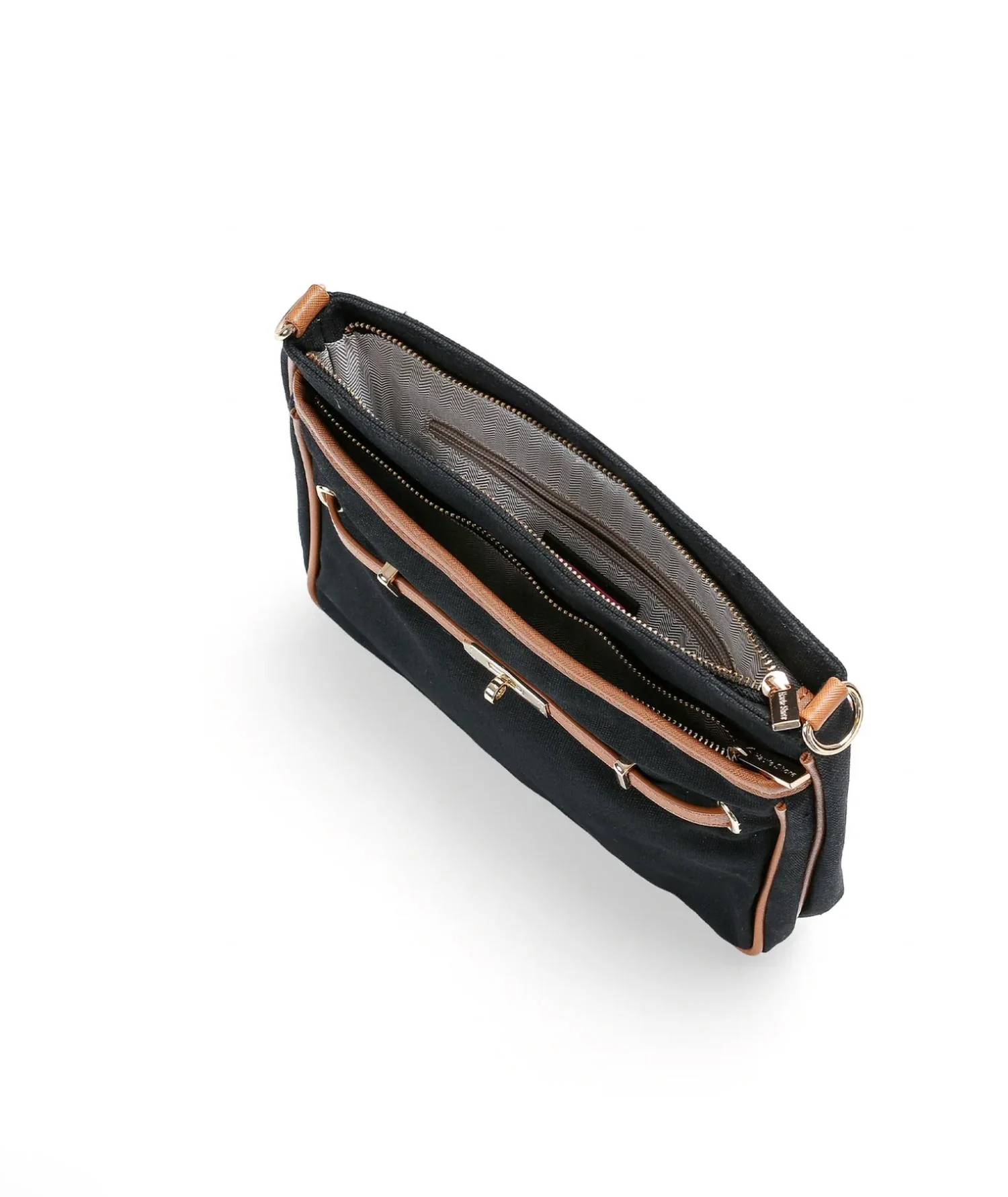 Women's Kelly Crossbody Bag In Black/saddle - Image 3