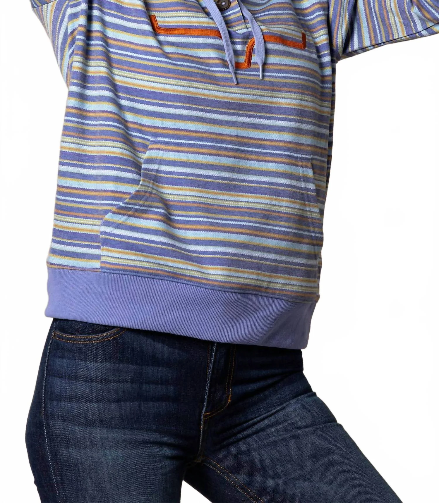 Women's Kenzie Hoodie In Blue Stripe - Image 3