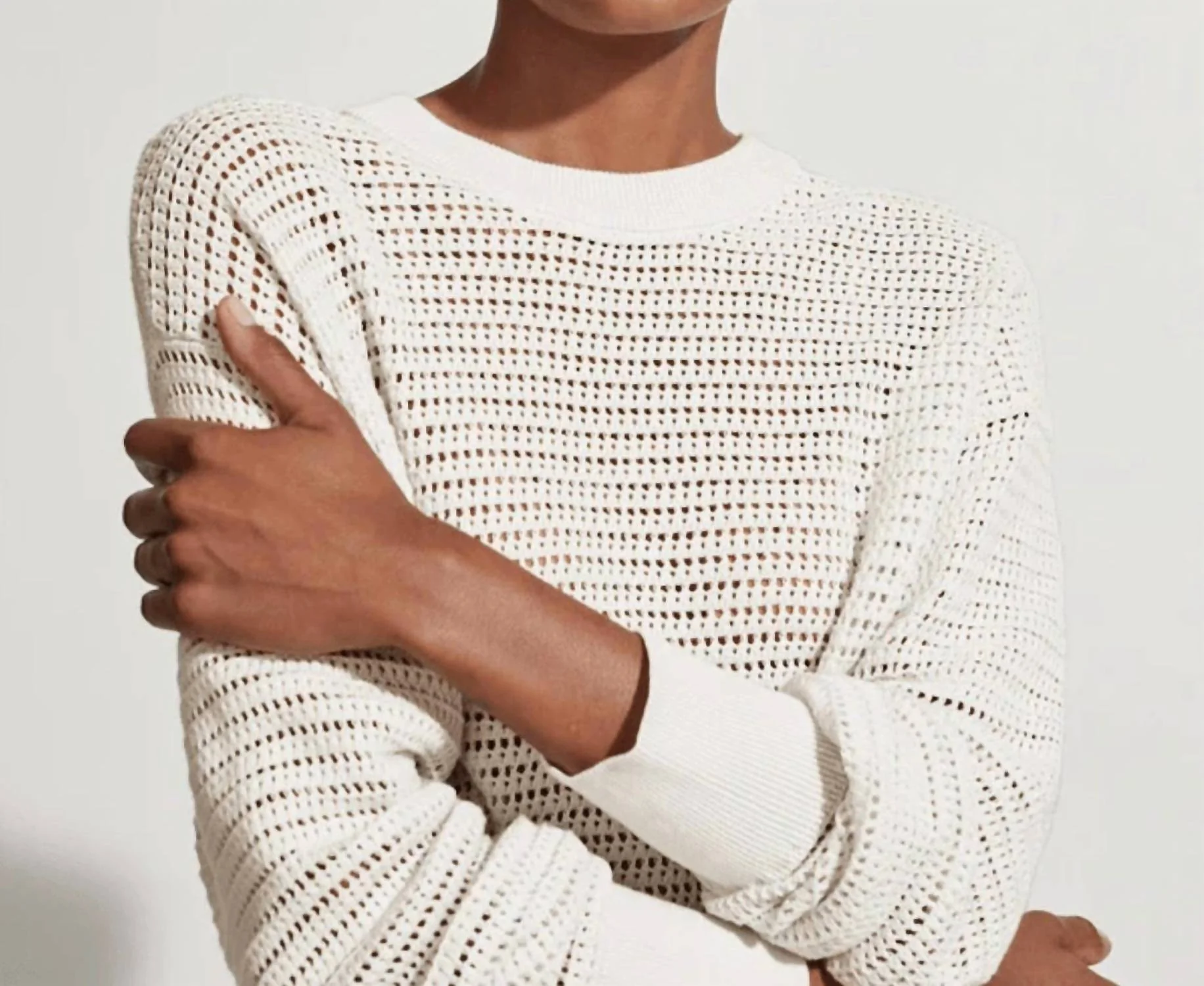 Women's Kershaw Sweatshirt In Egret - Image 4