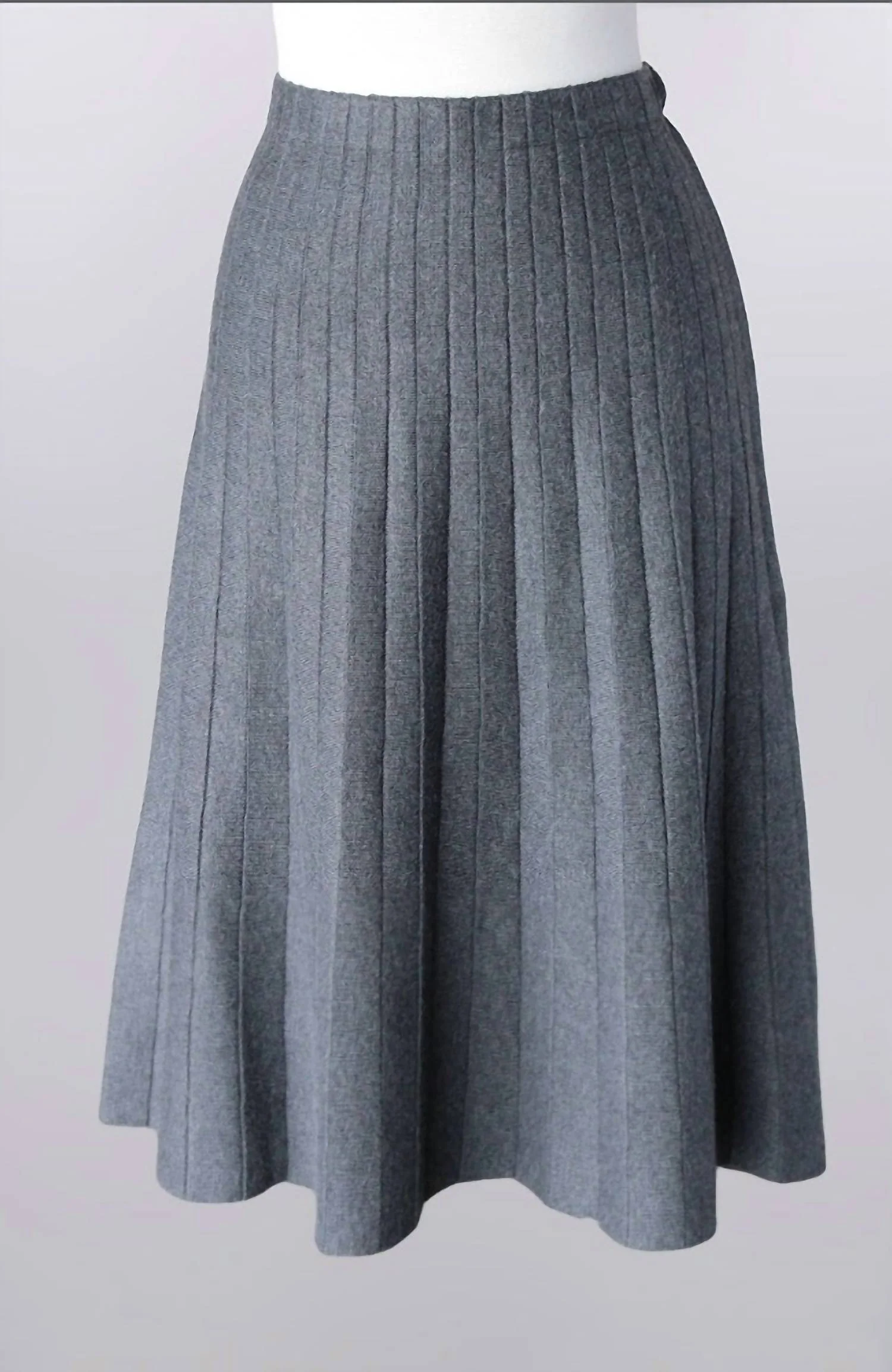Women's Knit Skirt In Grey - Image 2