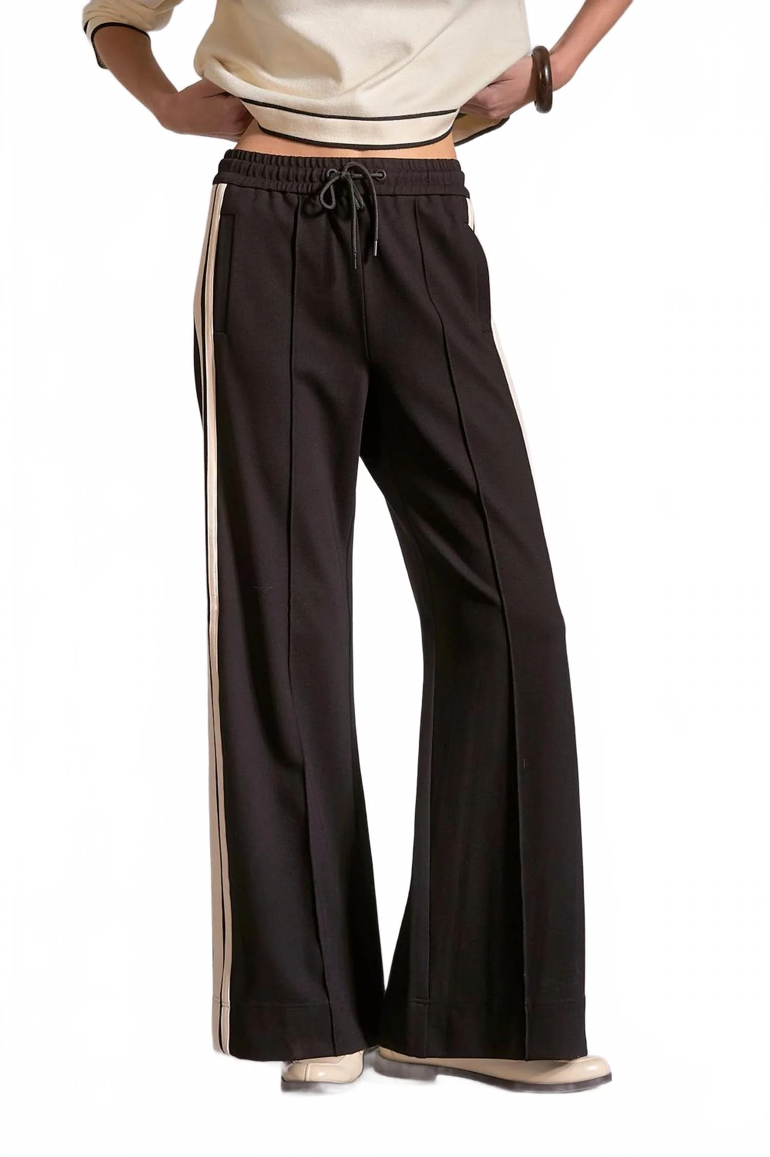 Women's Lainey Track Pant In Black/natural
