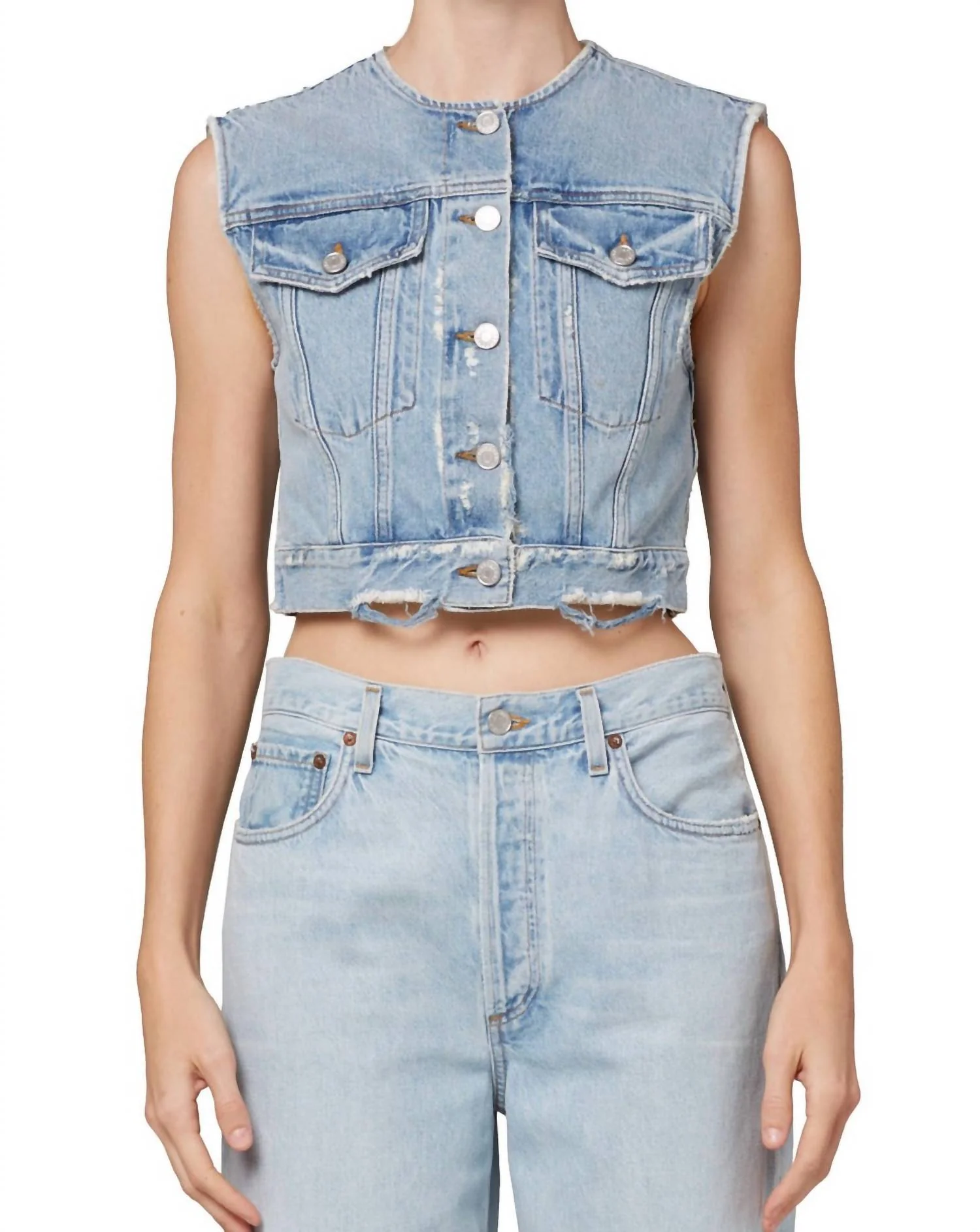 Women's Leo Vest In Fray - Image 2