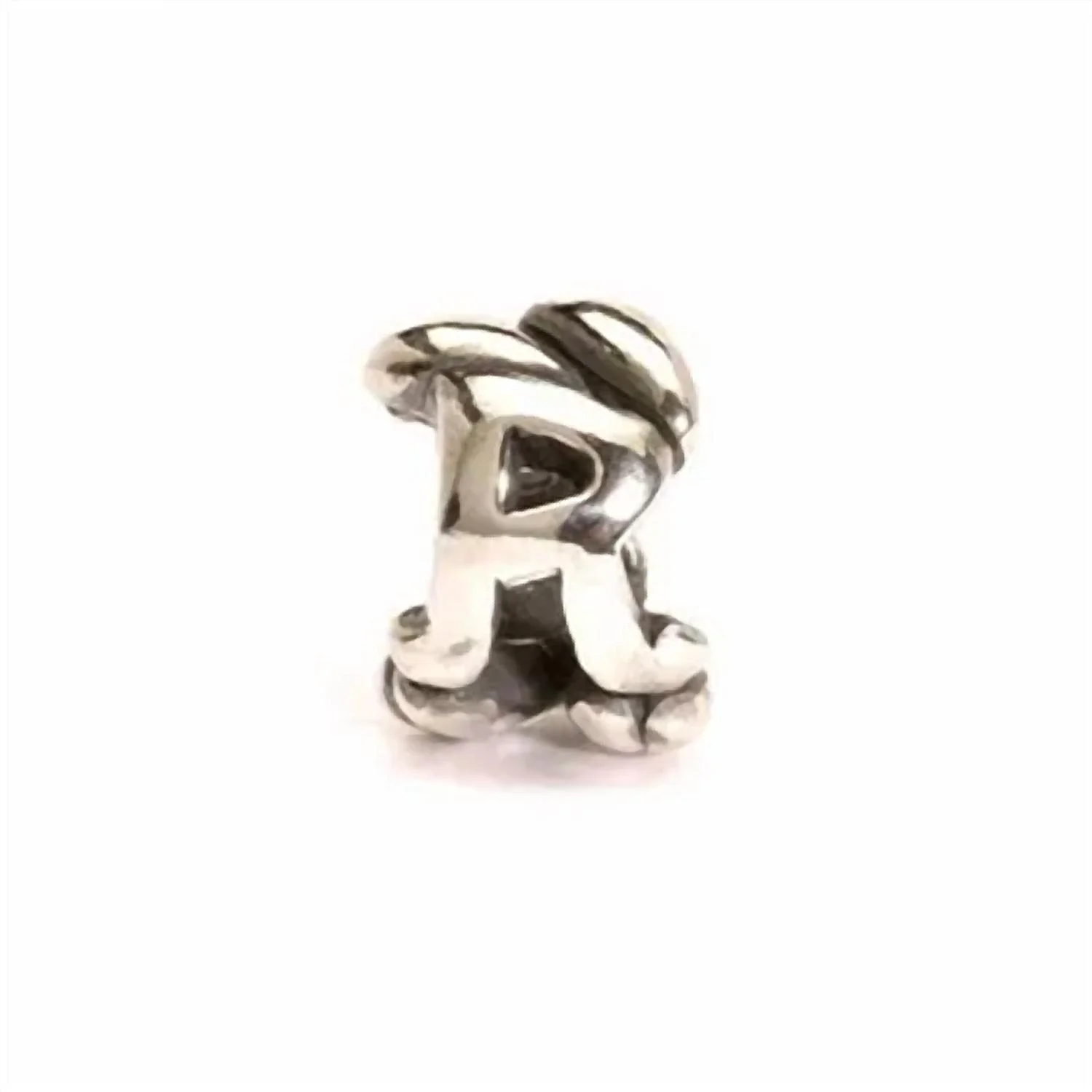 Women's Letter Bead R Bead In Silver