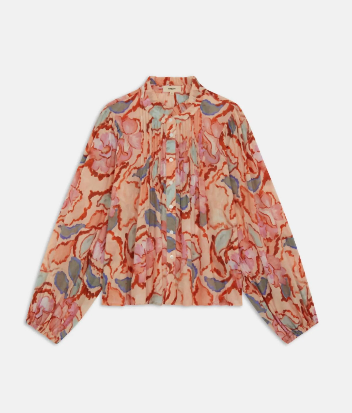 Women's Leya Button-Down Floral Blouse In Blush