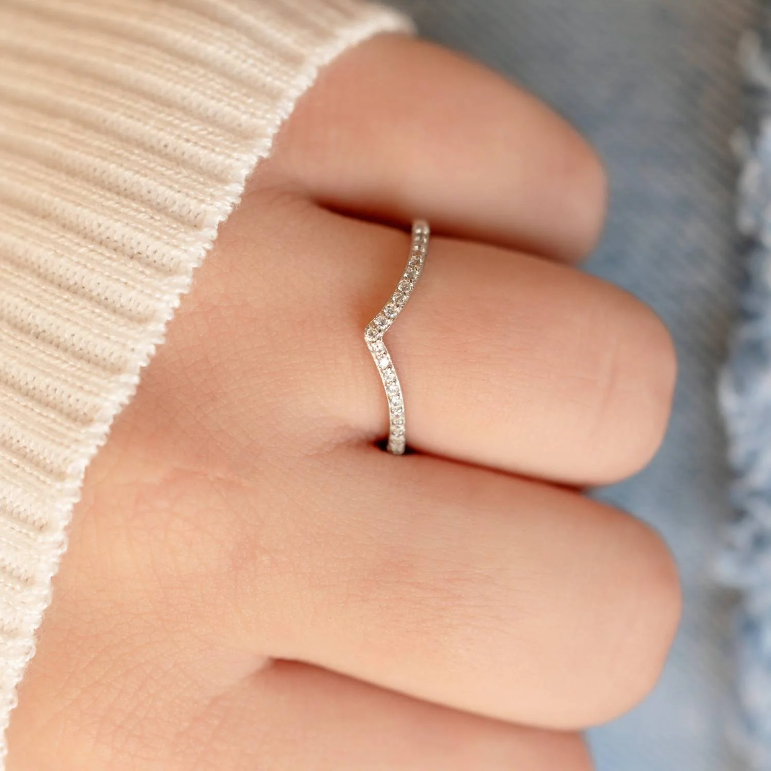 Women's Lilly Stackable Ring In Silver - Image 2