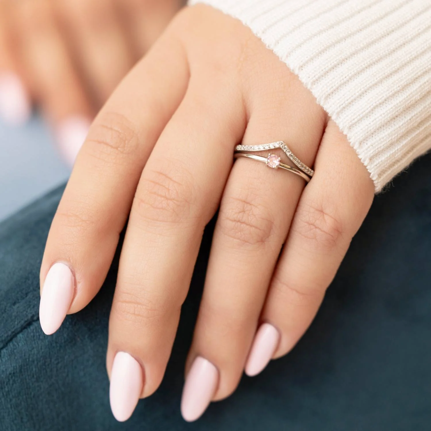 Women's Lilly Stackable Ring In Silver - Image 5
