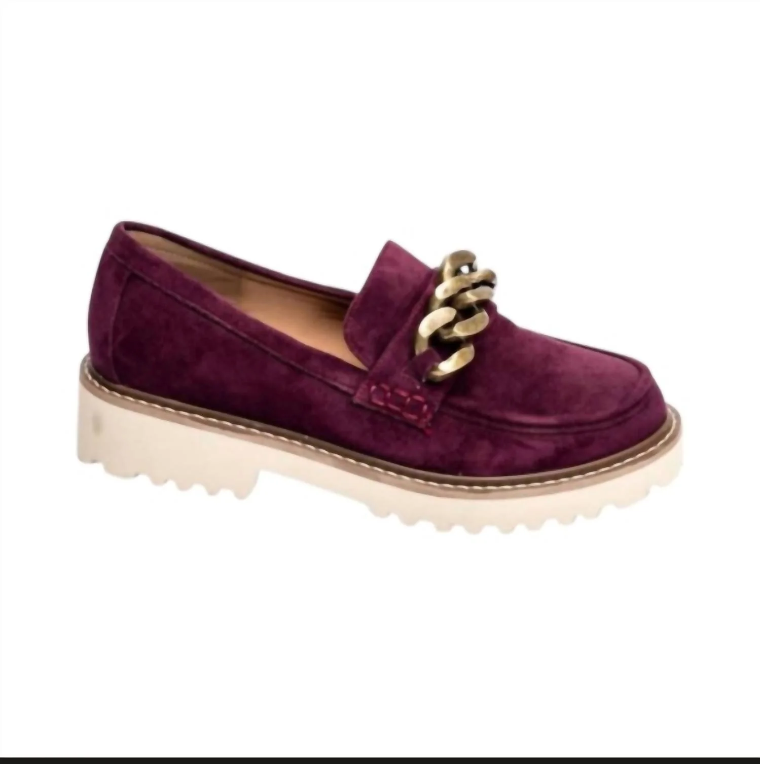 Women's Literally Faux Suede Loafers In Wine - Image 2