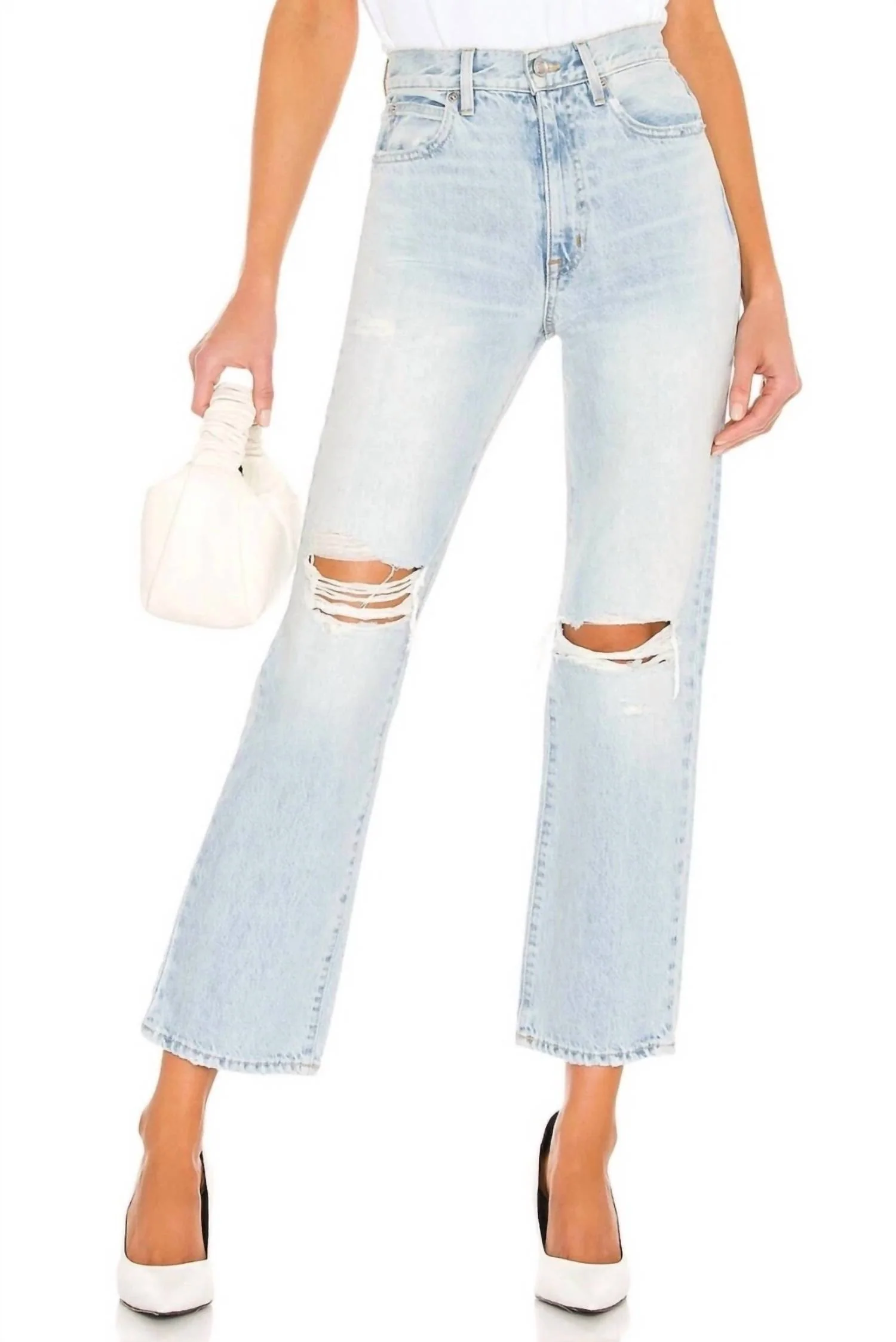 Women's London High Rise Straight Ankle Jeans In Blue - Image 2