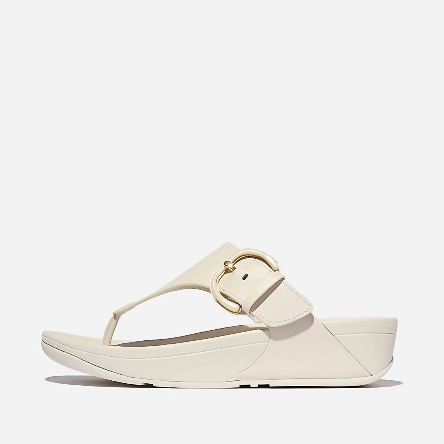 Women's Lulu Resin Buckle Toe Post Sandal In Paris Beige