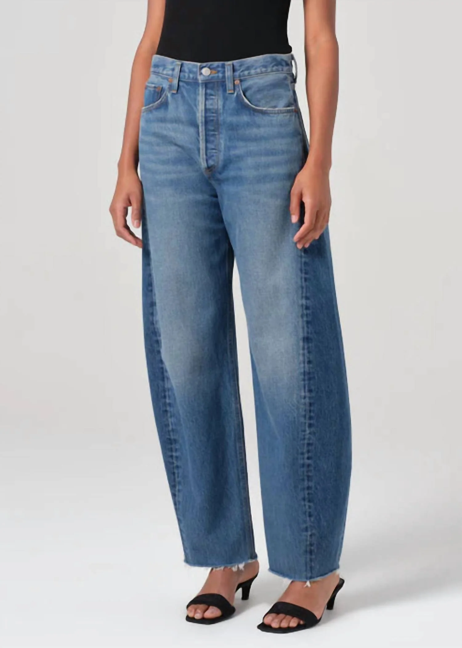 Women's Luna High Rise Pieced Taper Jean In Split - Image 4