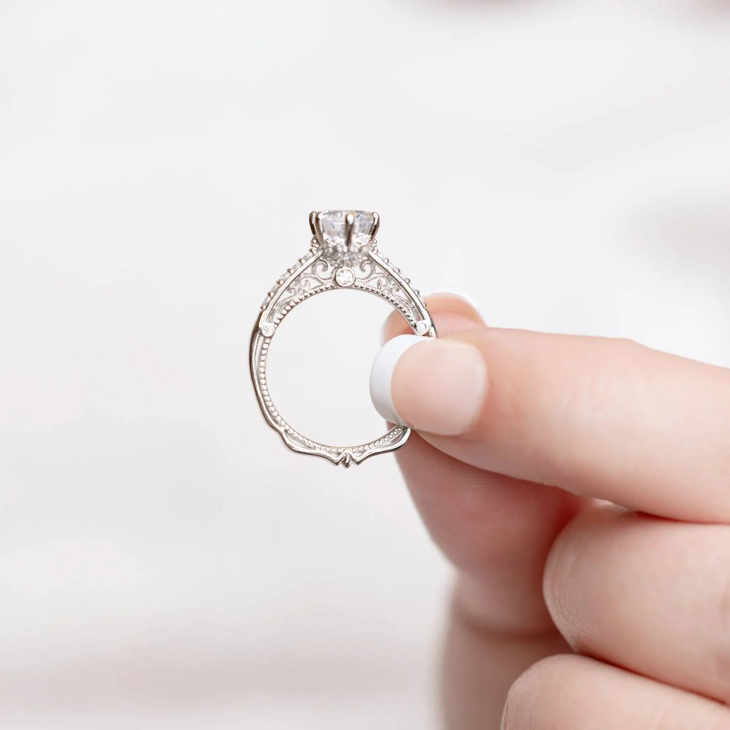 Women's Madeleine Engagement Ring In Silver - Image 4