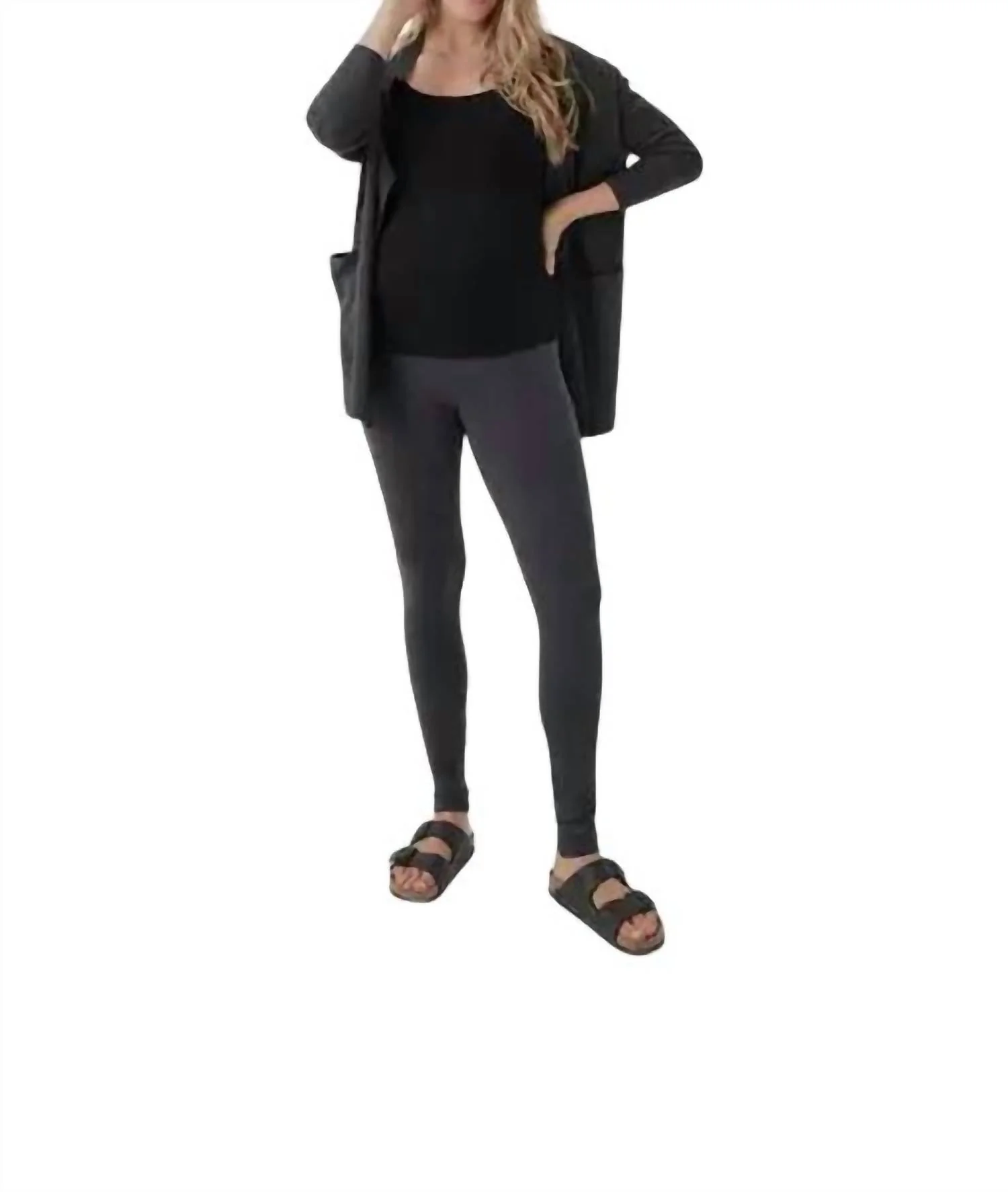 Women's Maternity On The Go-To Leggings In Grey - Image 4