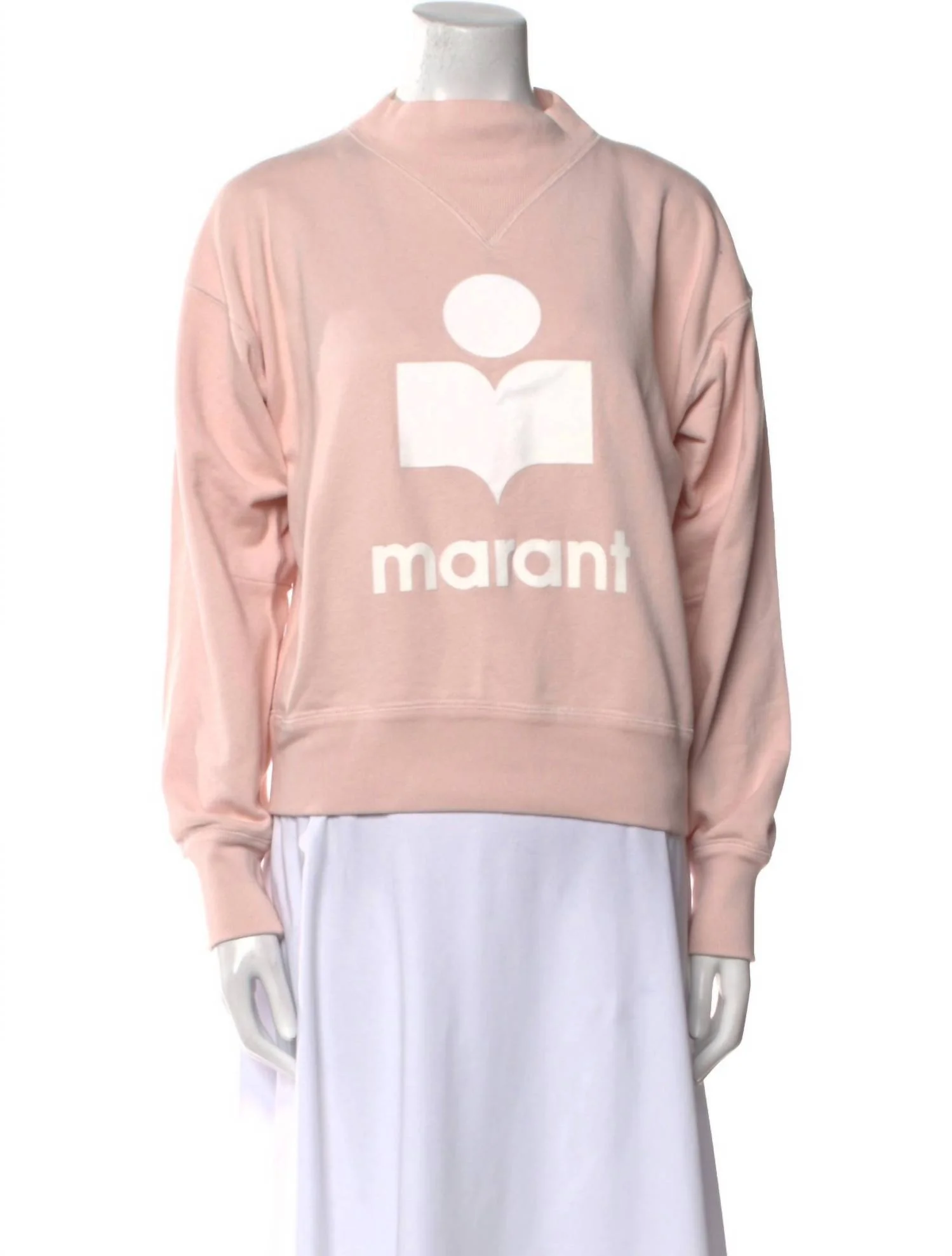 Women's Moby Long Sleeve Sweatshirt In Ecru/pink
