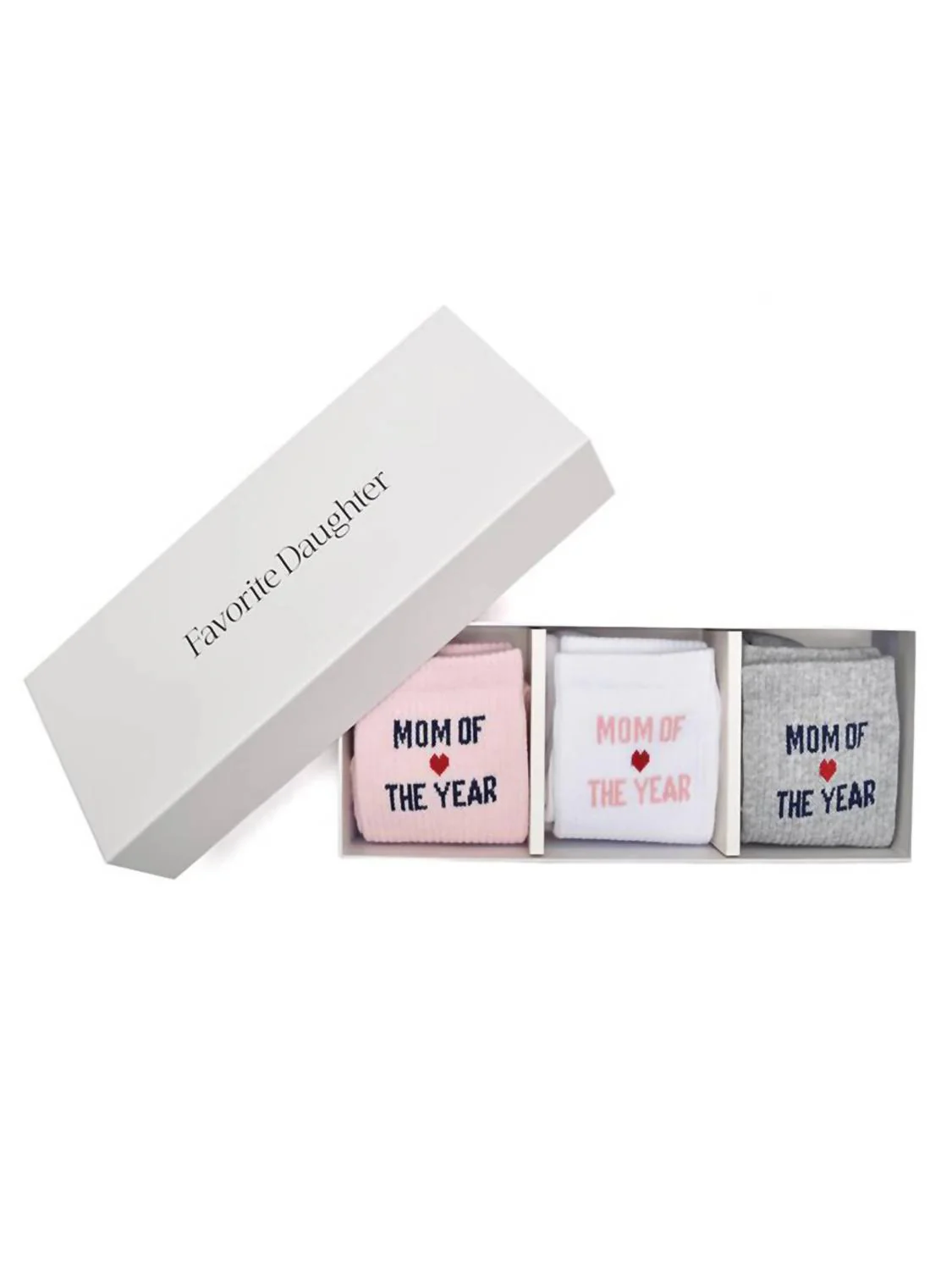 Women's Mom Of The Year Heart Sock Box Set In Multi