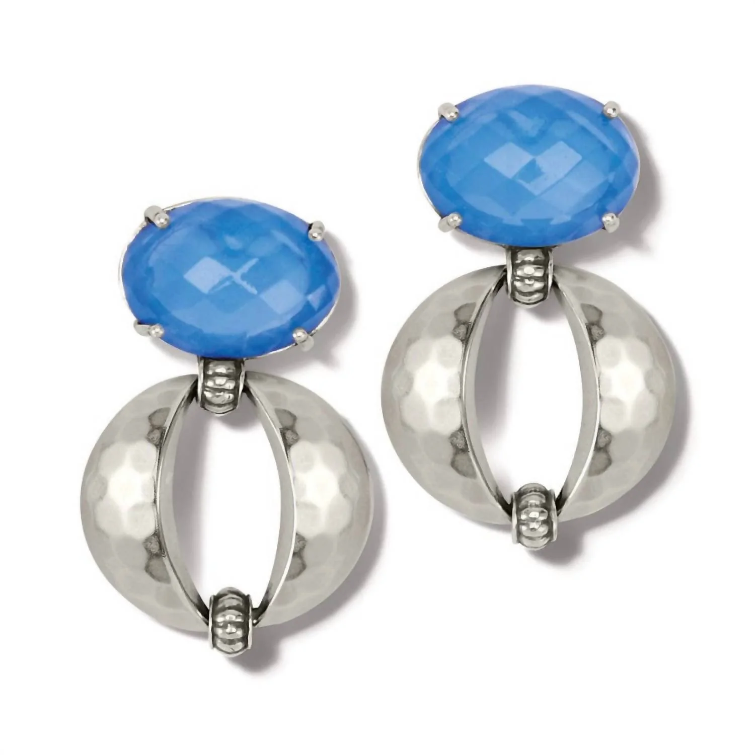 Women's Moon Bold Post Drop Earrings In Blue