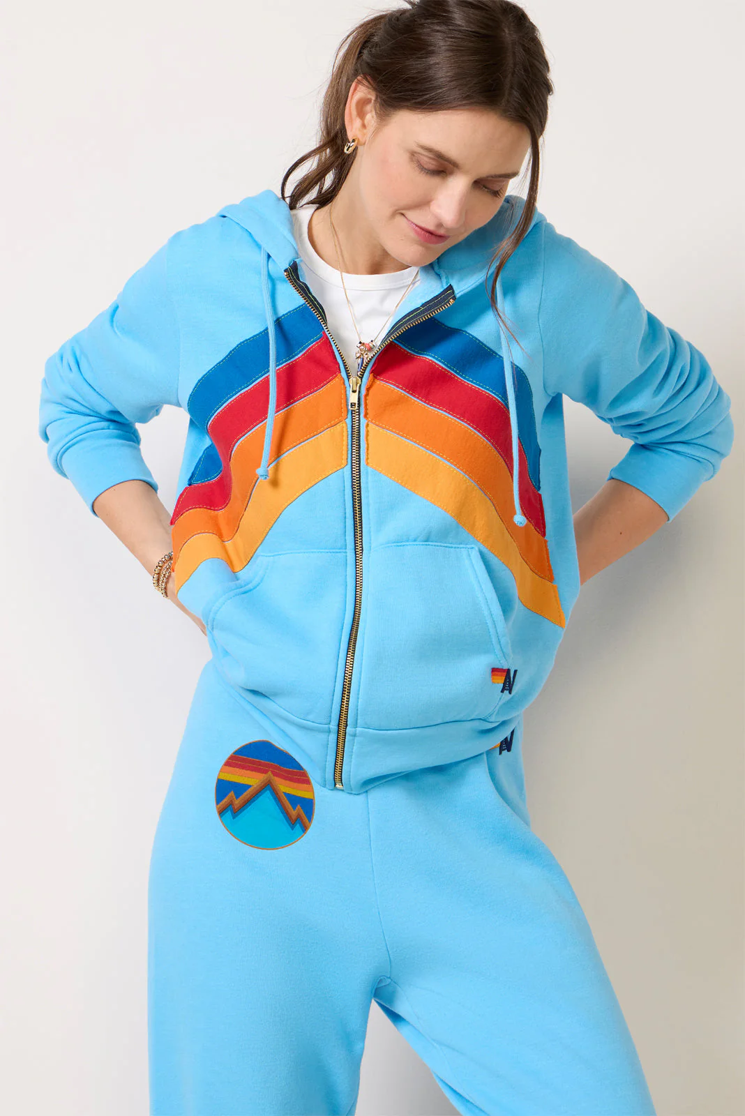 Women's Mountain Stitch Chevron Zip Hoodie - Image 2