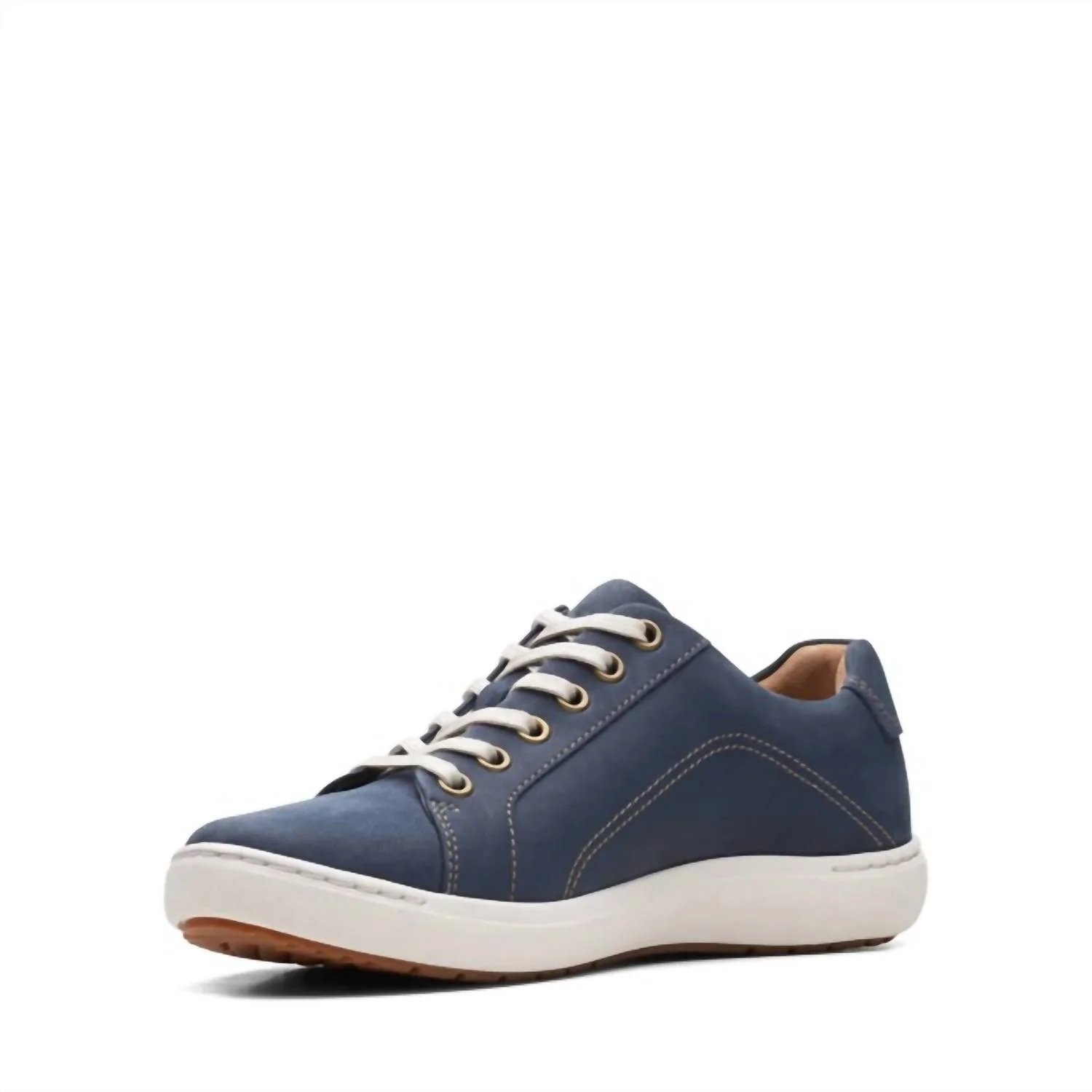Women's Nalle Lace Sneaker In Navy Nubuck - Image 3