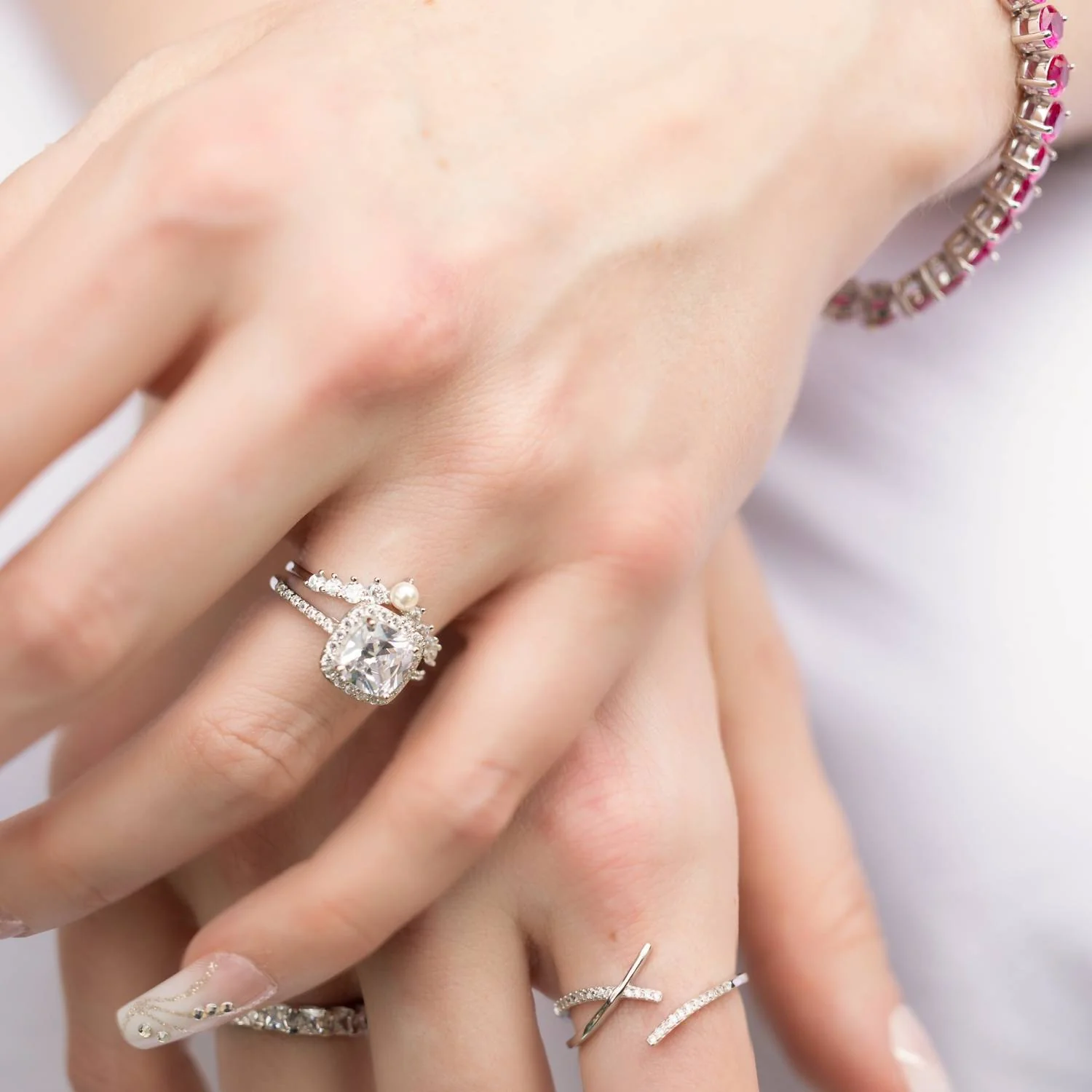 Women's Natalie Stackable Ring In Silver - Image 3