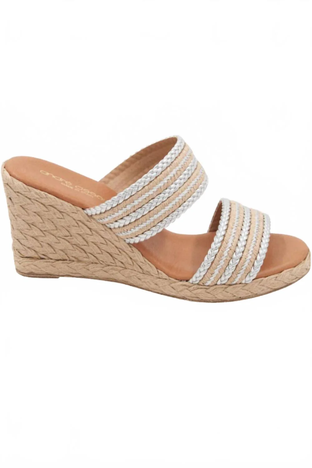 Women's Nolita Metallic Raffia Wedges In Natural/silver