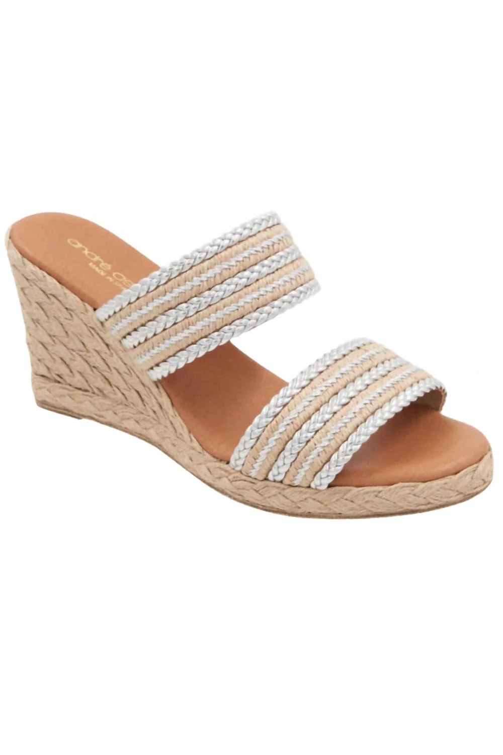 Women's Nolita Metallic Raffia Wedges In Natural/silver - Image 2
