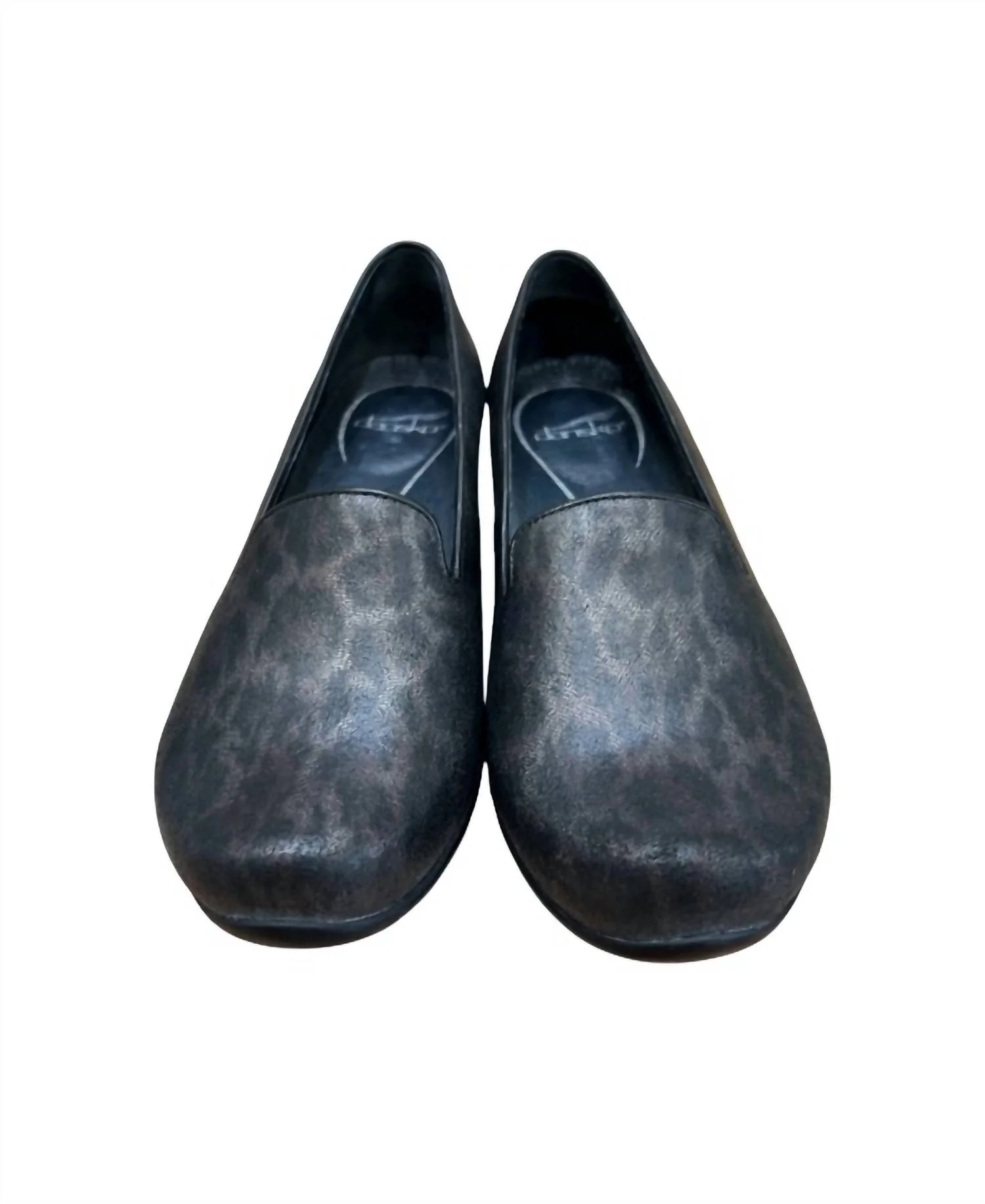 Women's Olivia Metallic Leopard Print Tailored Flat In Black/bronze - Image 2