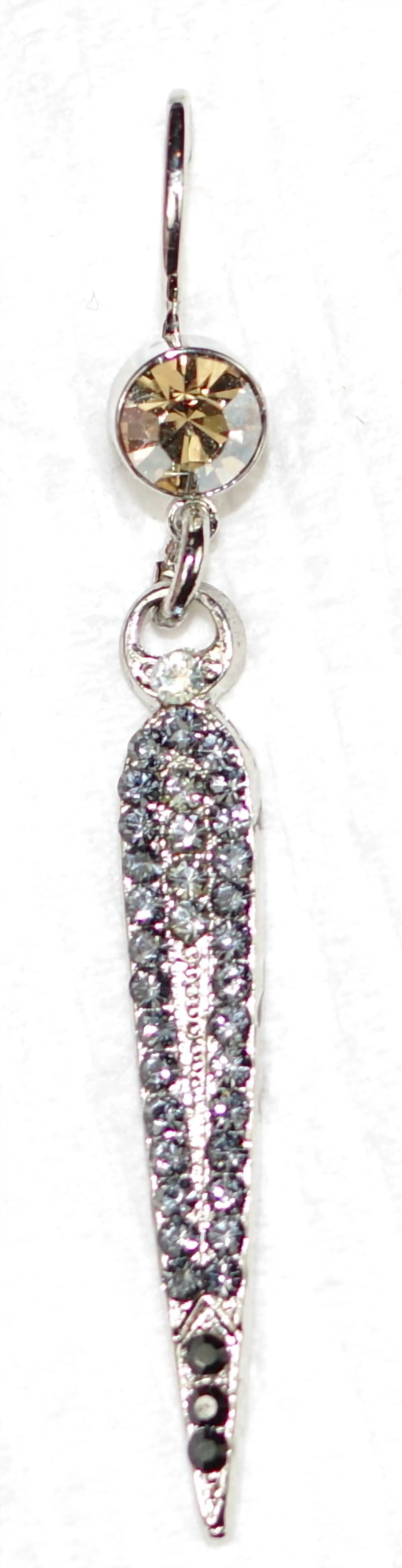 Women's Orchid Earrings In Black/ Grey/ Silver - Image 2