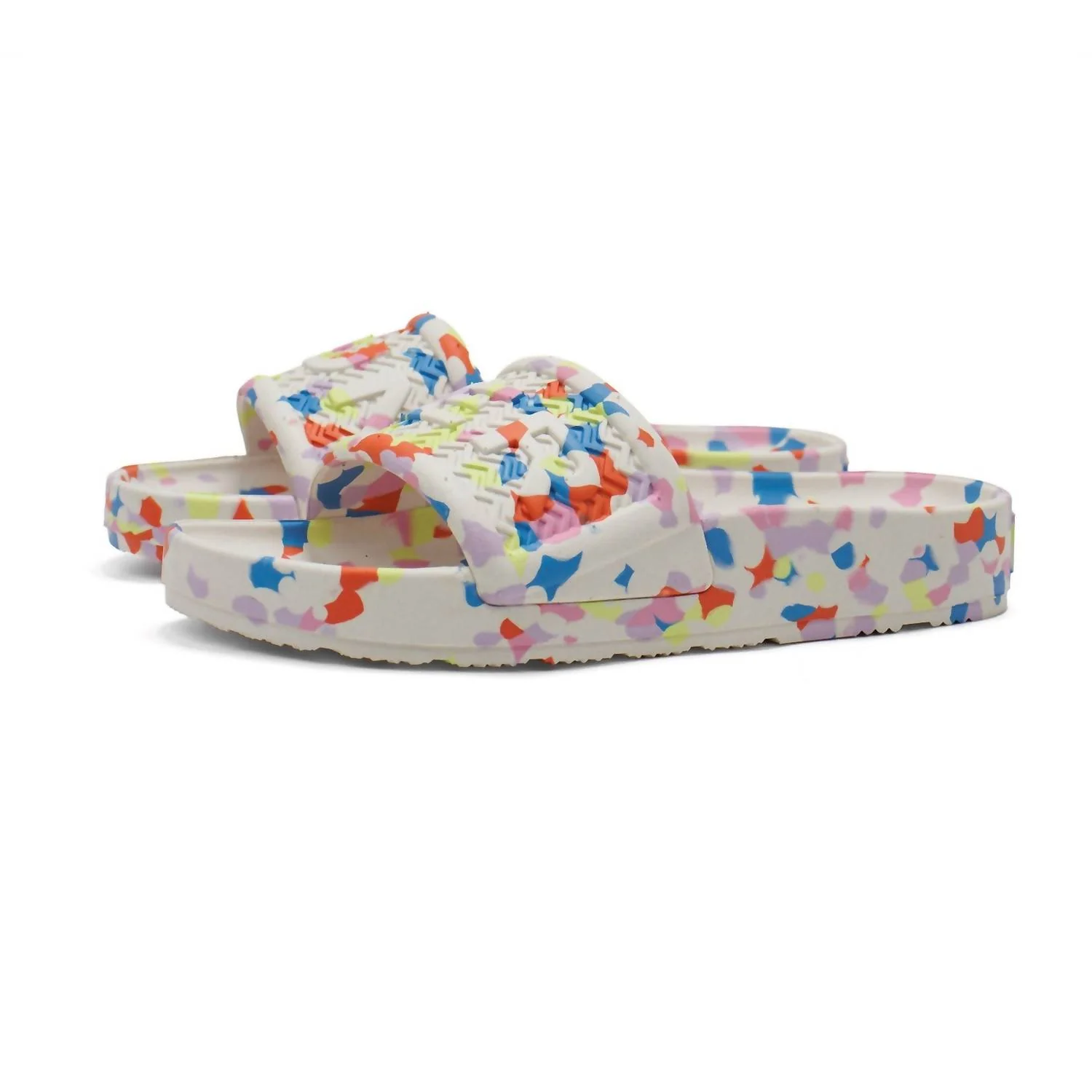 Women's Original Marble Lightweight Moulded Sliders Sandals In Shaded White