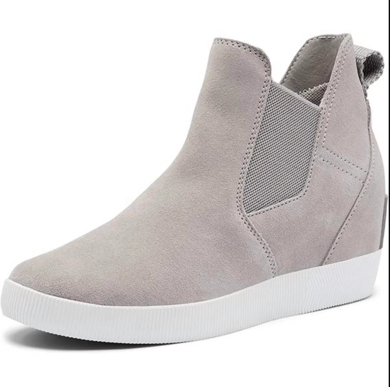Women's Out-N-About Slip On Wedge Boots In Chrome Gray White