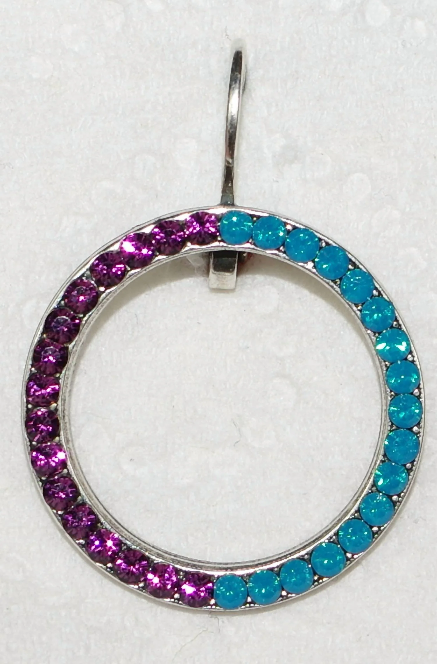Women's Peacock Earrings In Purple/ Teal - Image 2