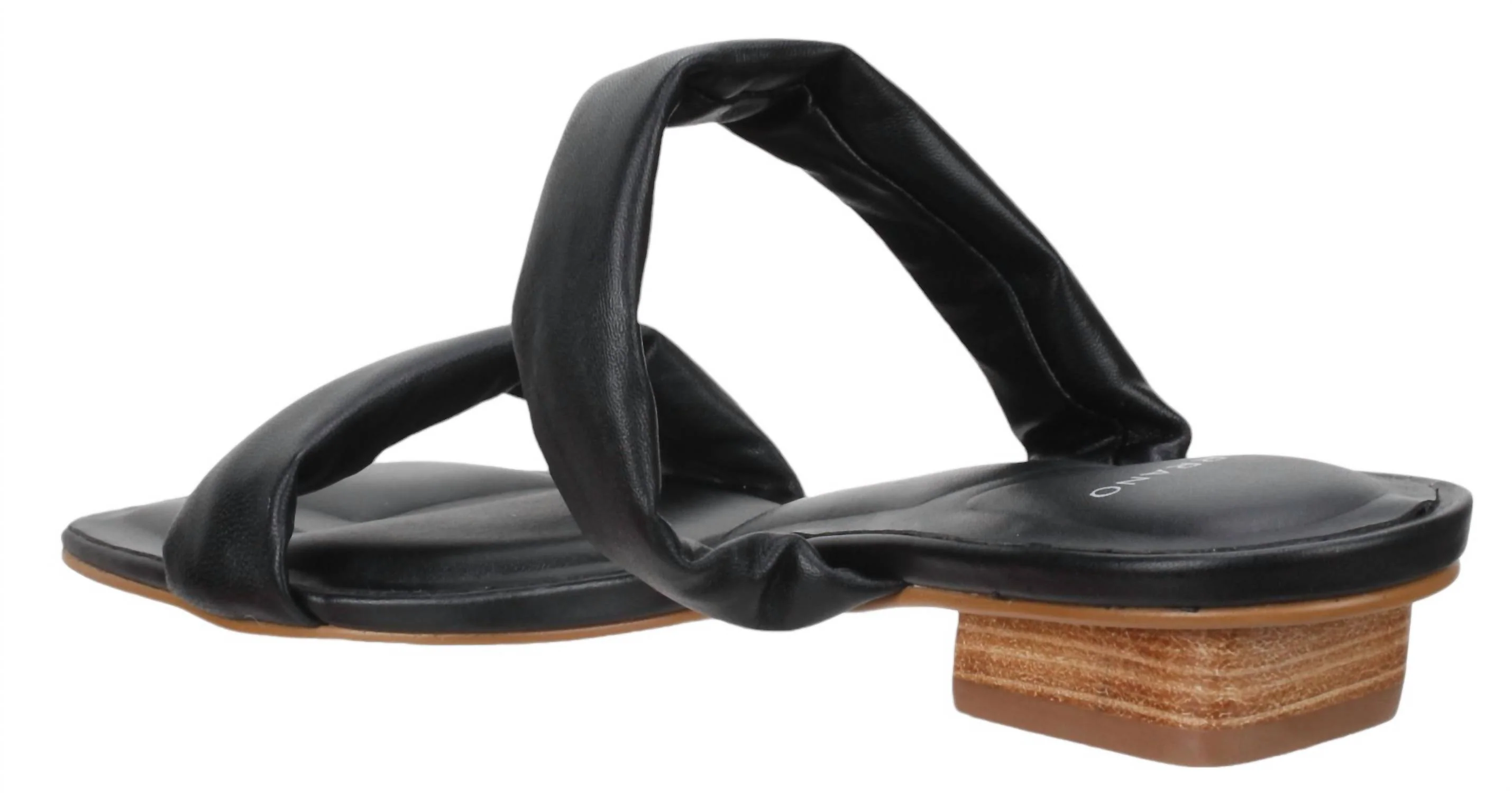 Women's Phoebe Leather Slide Sandal In Black - Image 4