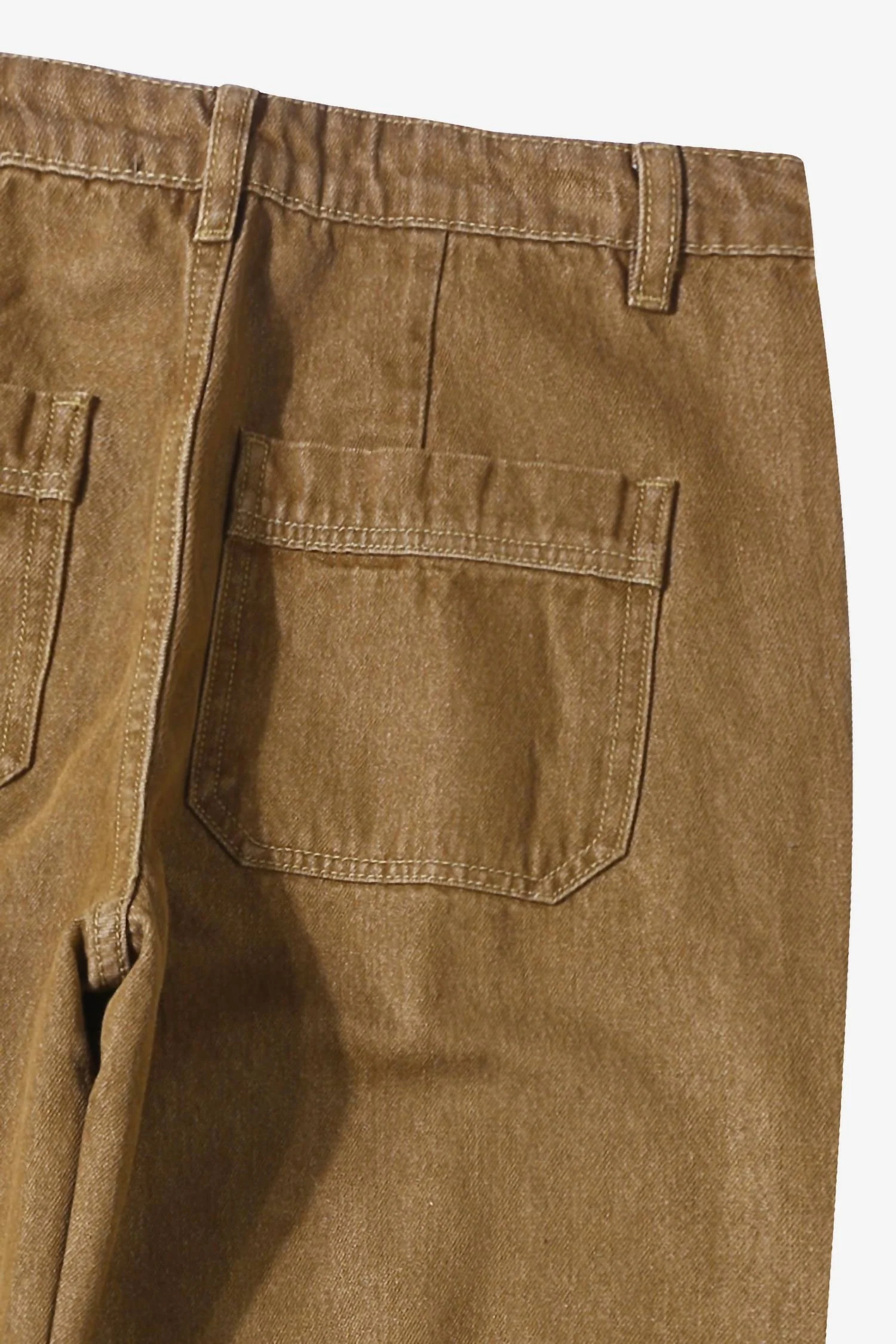 Women's Polino Denim Pants In Brown - Image 3
