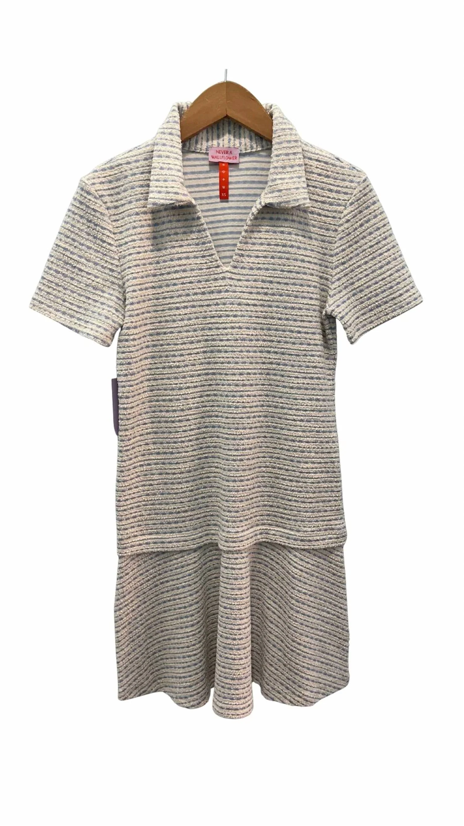 Women's Pop Over Short Sleeve Dress In Beryl Knit - Image 2