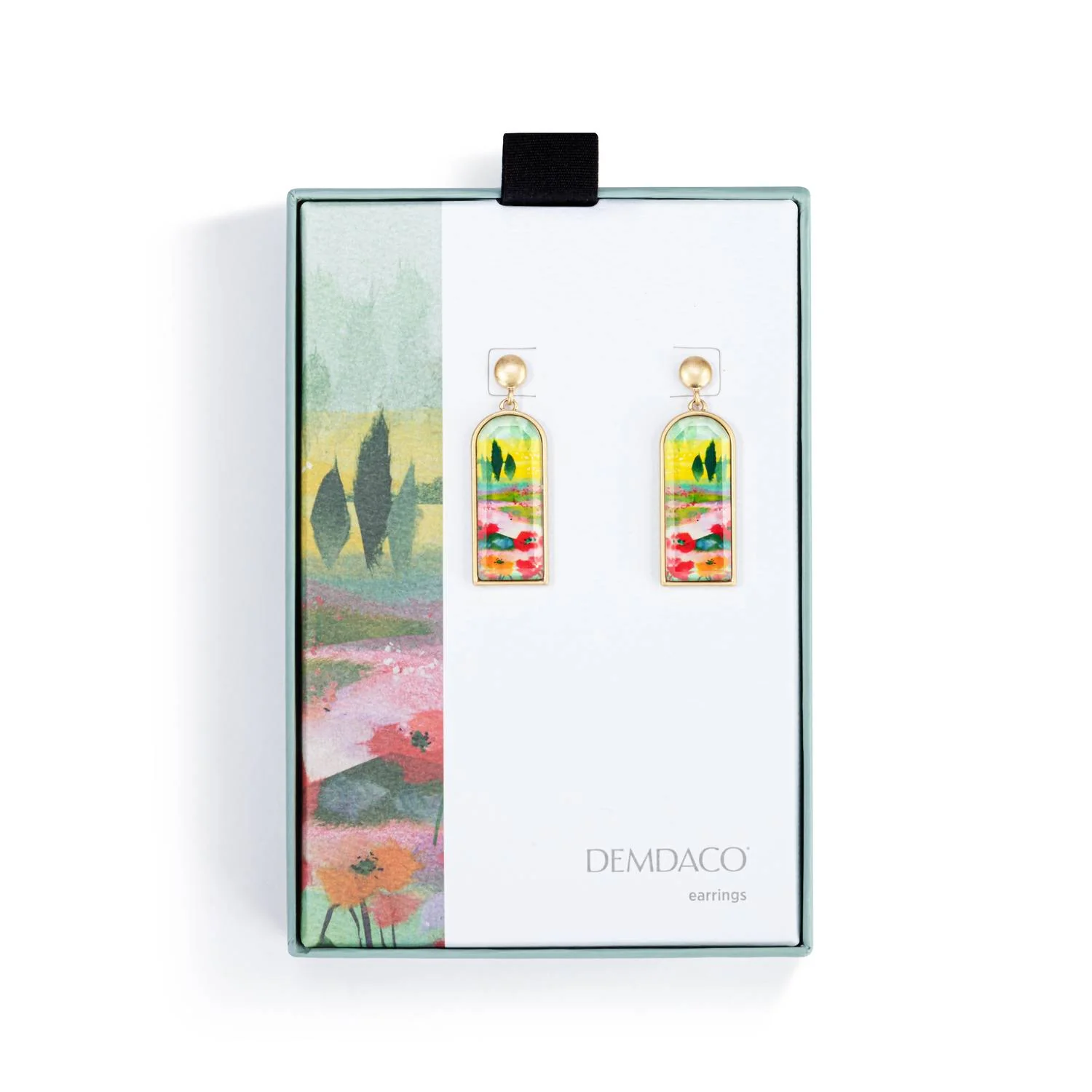 Women's Poppi Keshi Drop Earrings With Gift Box In Green Multi - Image 2