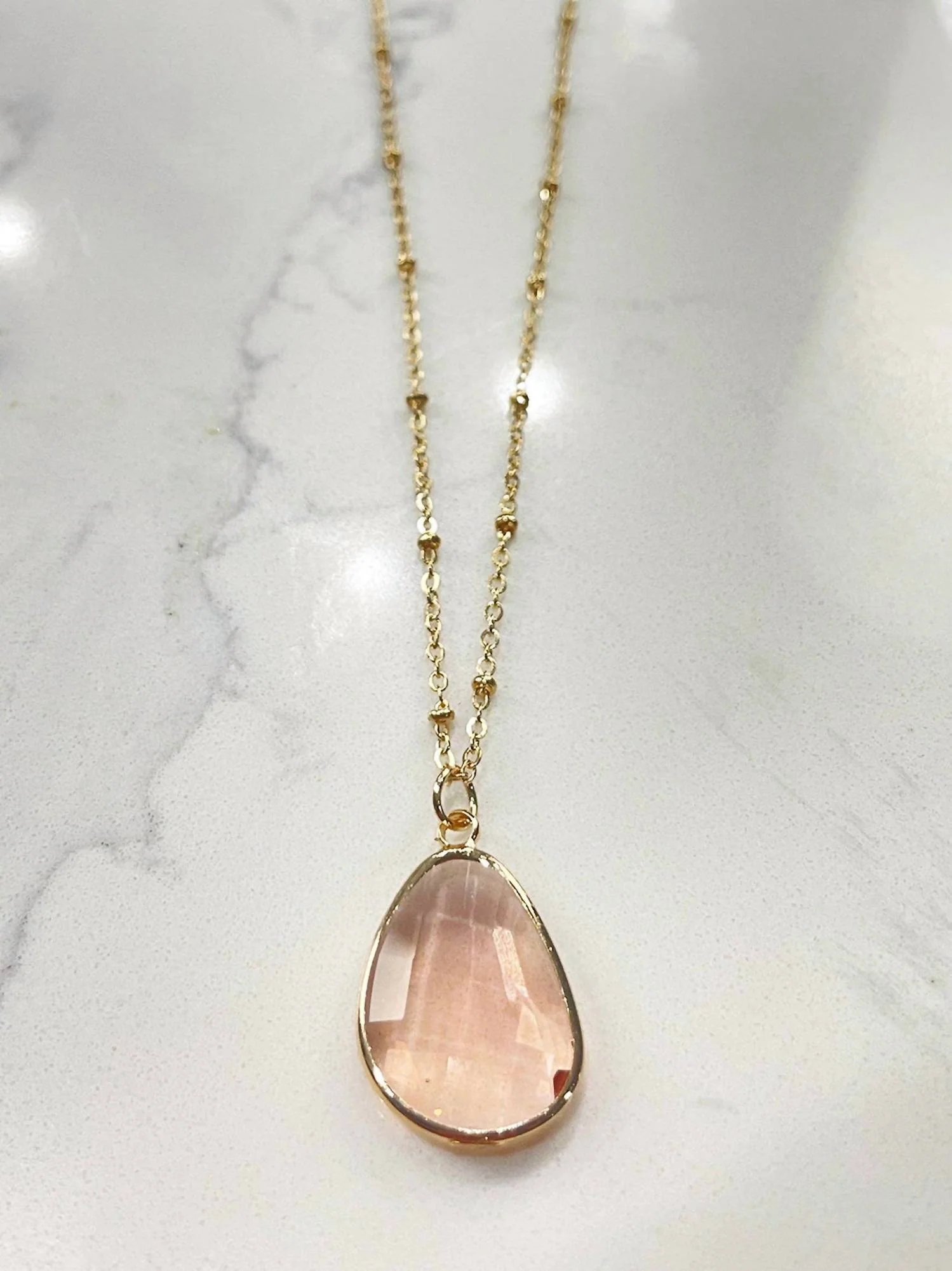 Women's Precious Treasure Crystal Pendant Necklace In Rose Gold - Image 2